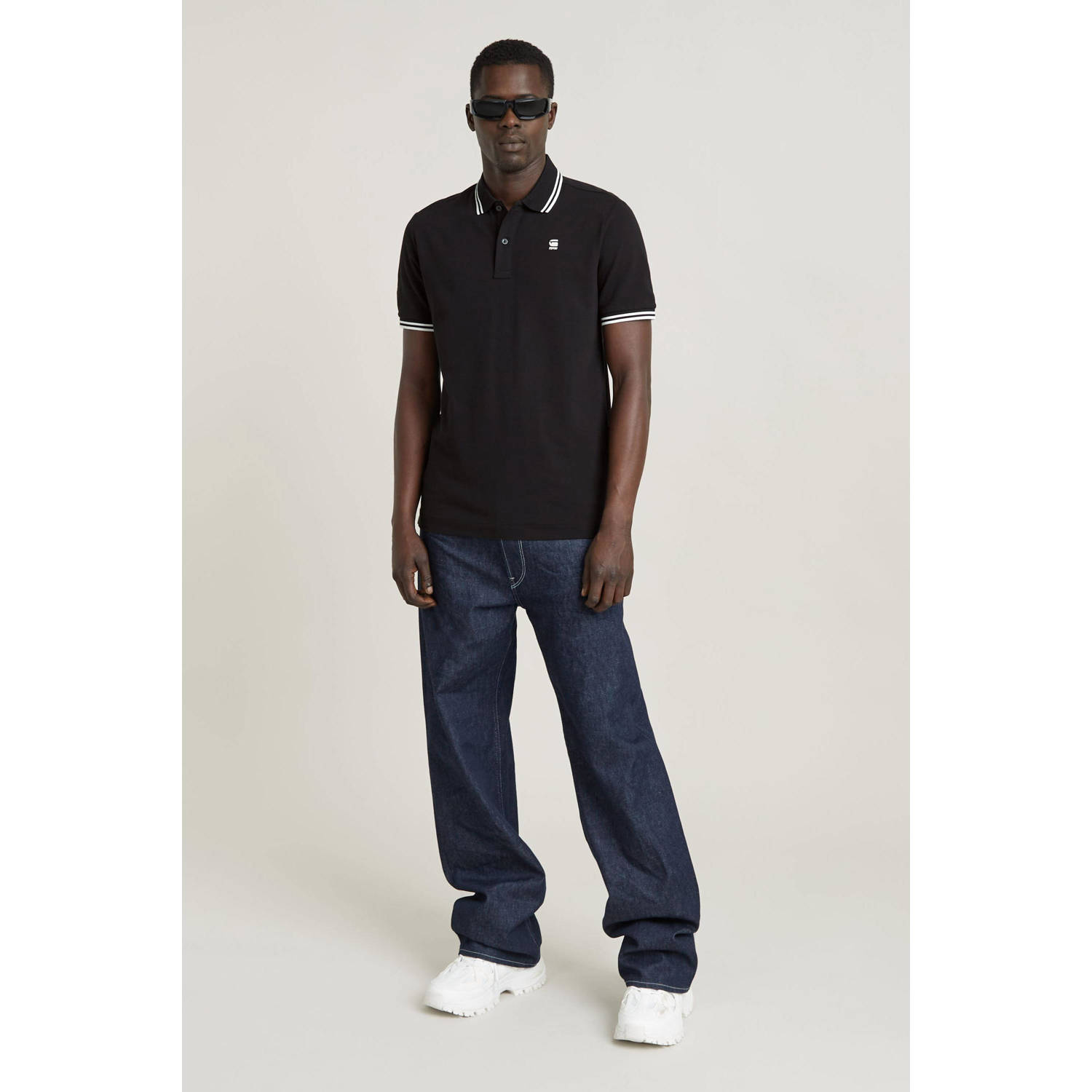 G-STAR slim fit polo Dunda zwart