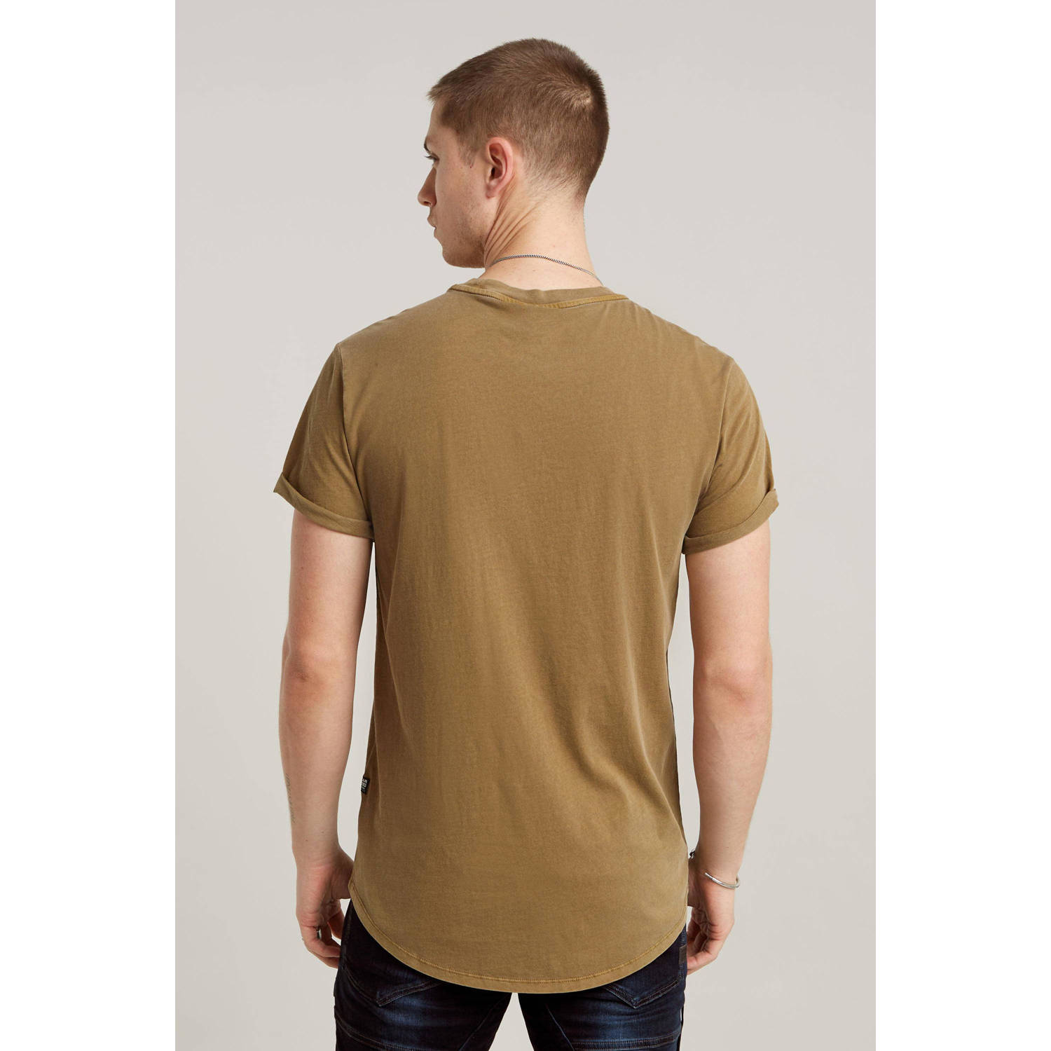 G-STAR T-shirt Lash met logo bruin