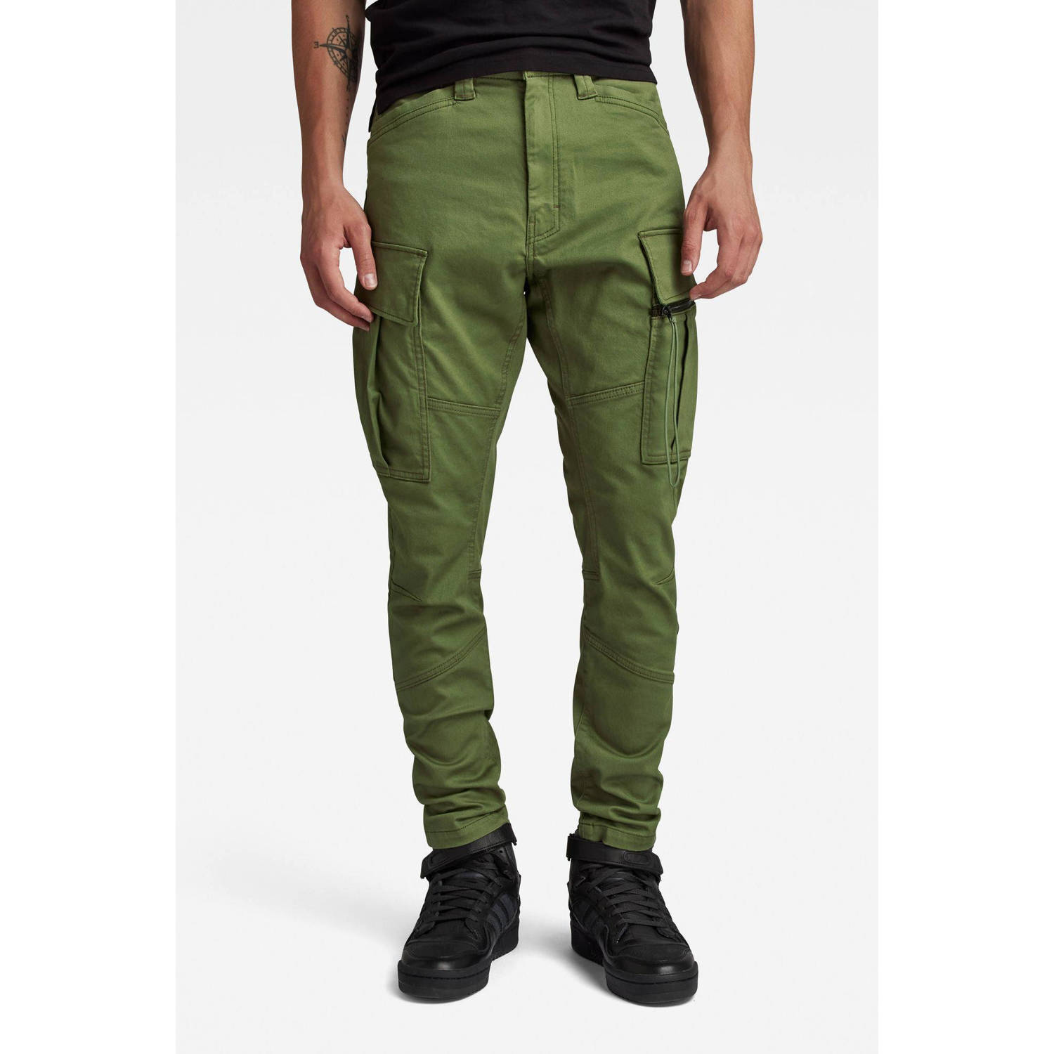 G-Star RAW Zip Pkt 3D skinny cargo broek sage
