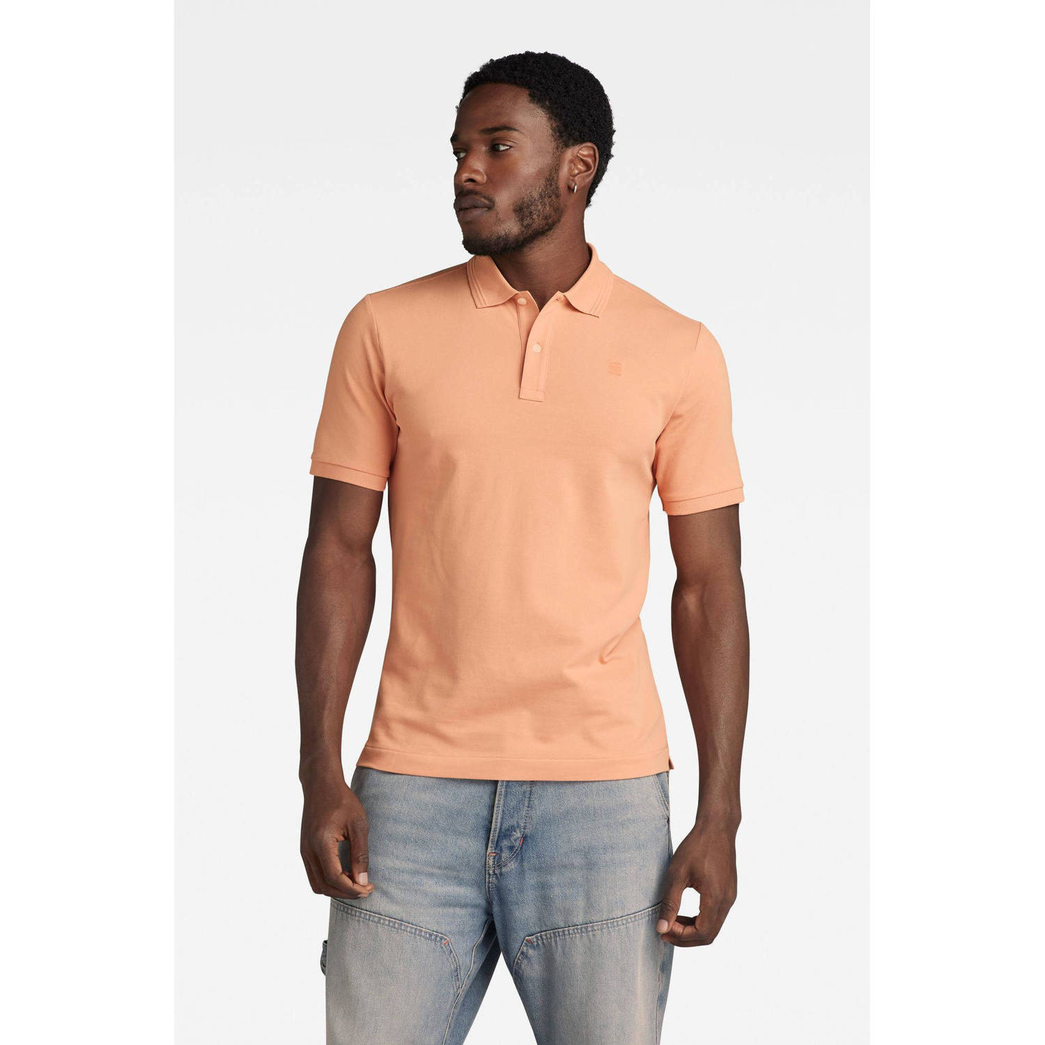 G-Star RAW polo met logo oranje