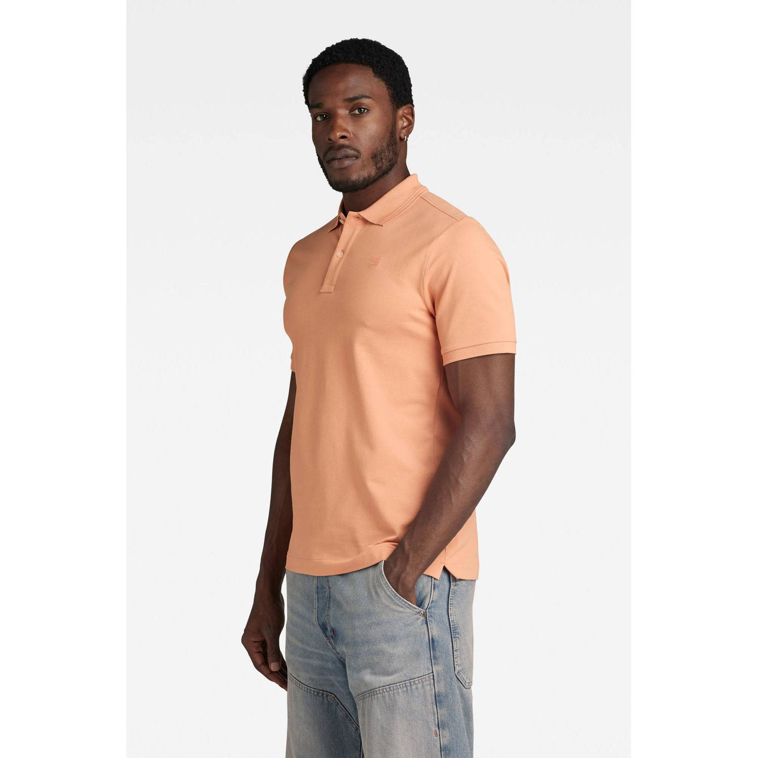 G-Star RAW polo met logo oranje