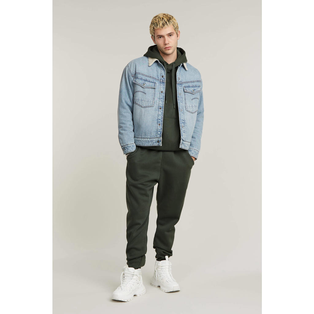 G-STAR hoodie Premium Core met logo graphite