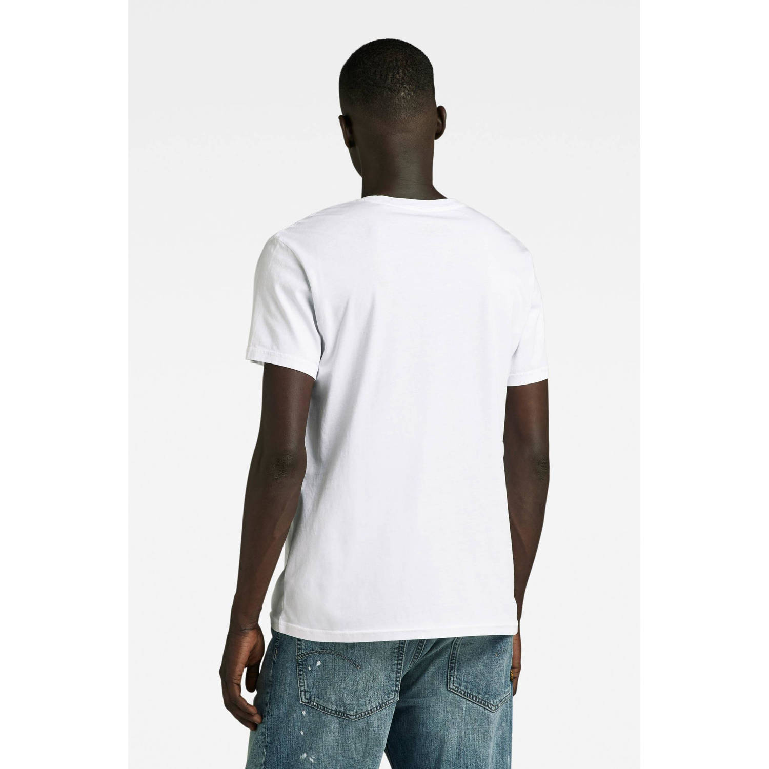 G-Star RAW regular fit T-shirt met printopdruk wit