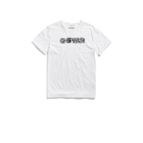 G-Star RAW regular fit T-shirt met printopdruk wit