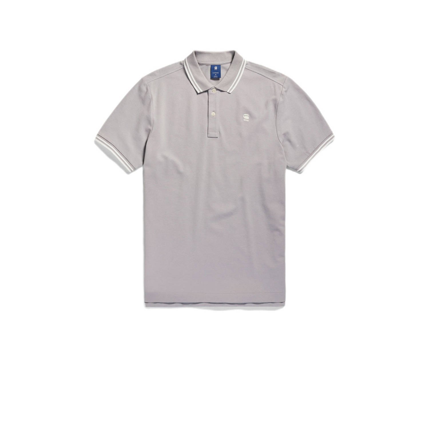 G-STAR RAW Heren Polo's & T-shirts Dunda Slim Stripe Polo S s Lichtgrijs
