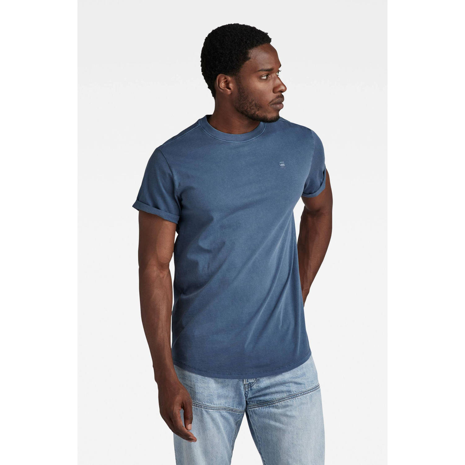 G-Star RAW oversized T-shirt met logo indigo