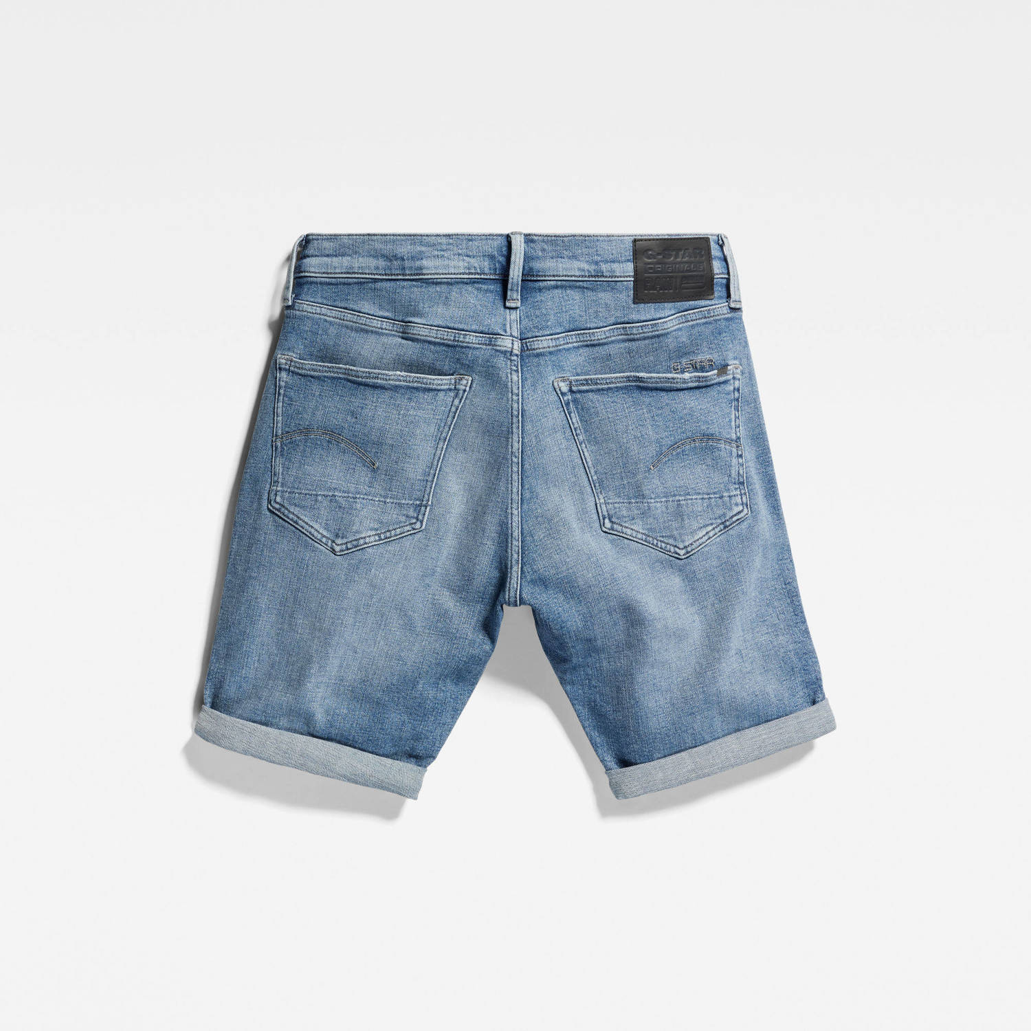 G-Star RAW 3301 slim fit denim short sun faded blue donau