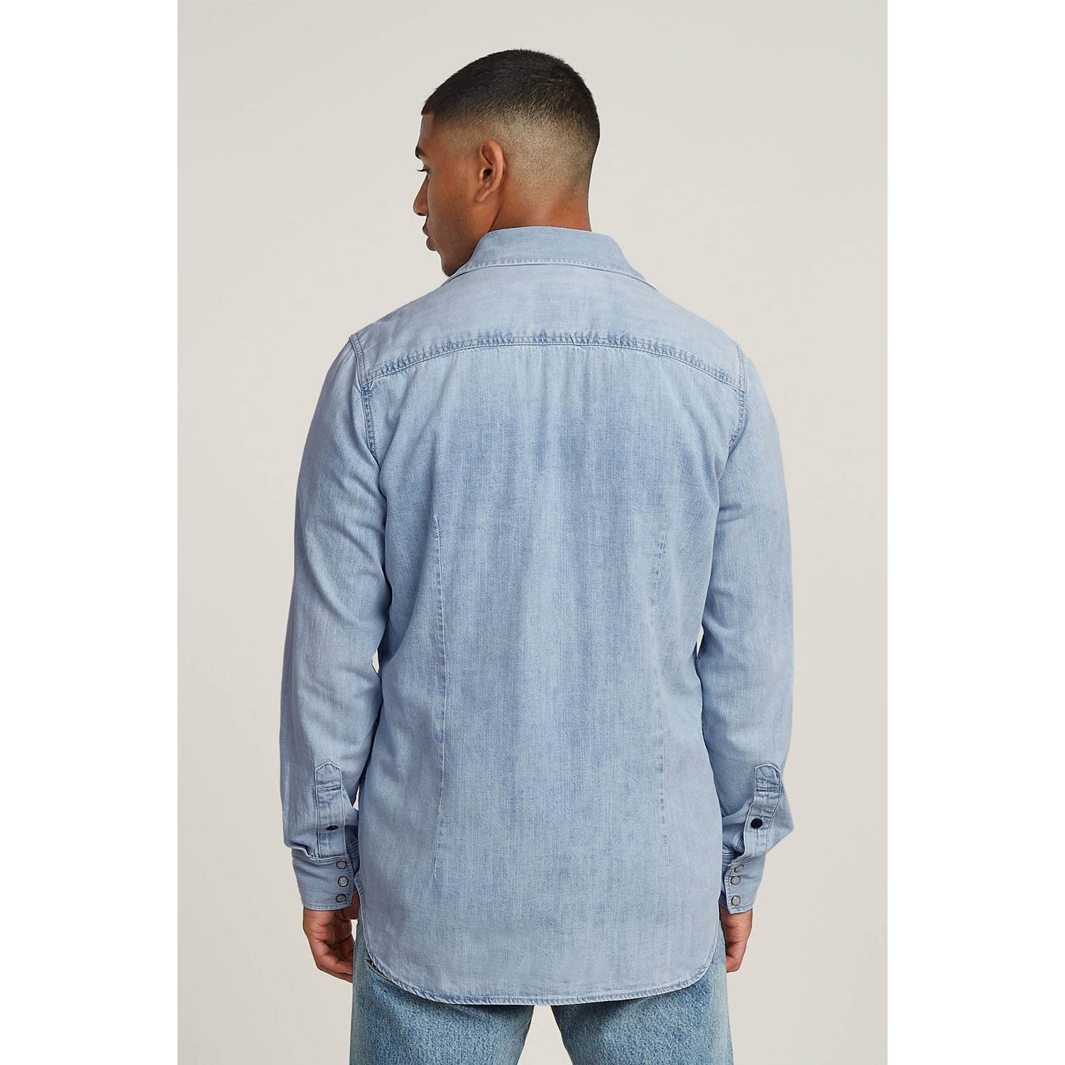G-STAR RAW Heren Overhemden Dakota Slim Shirt L s Lichtblauw