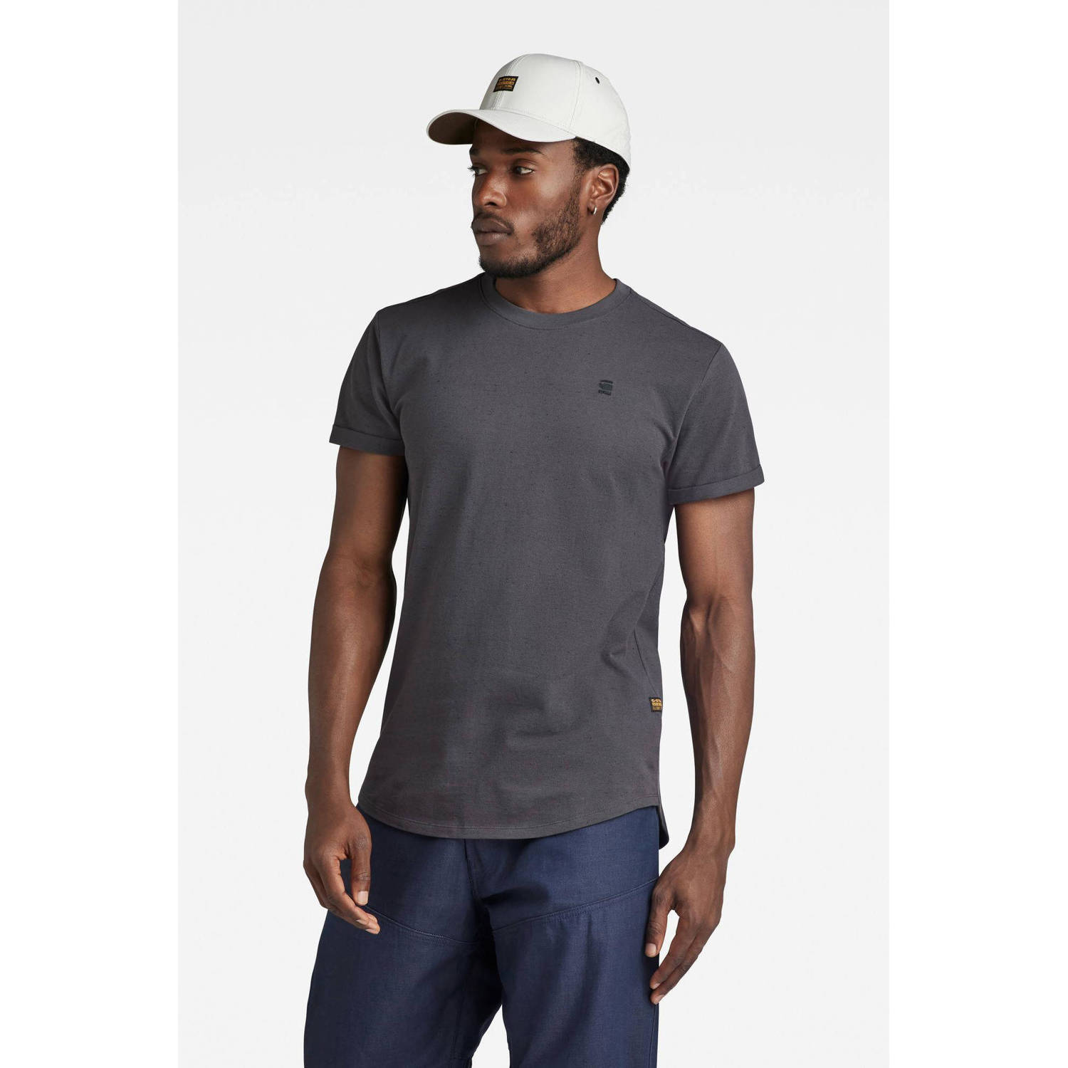 G-STAR T-shirt met logo grijs