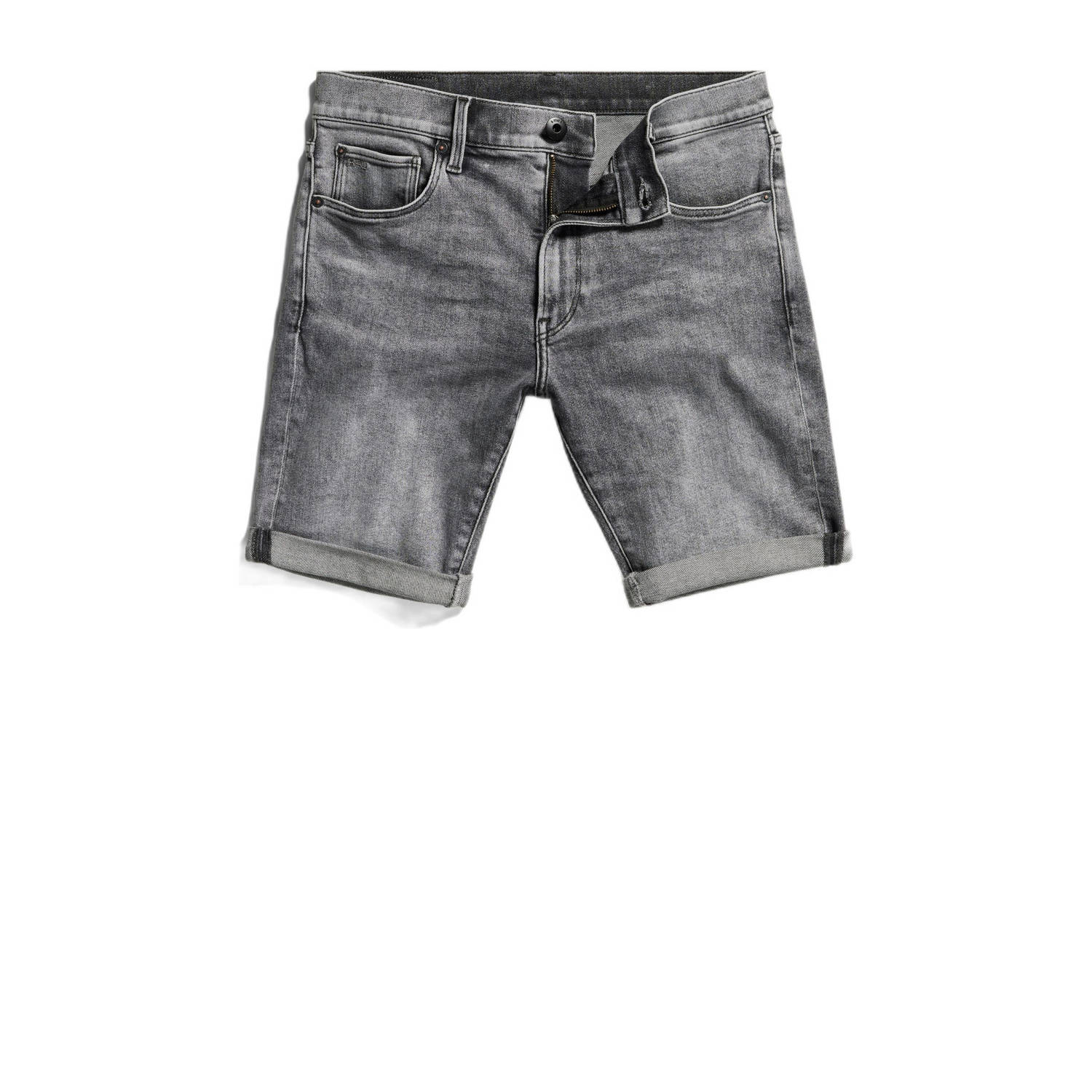 G-Star RAW 3301 slim fit denim short faded grey neblina