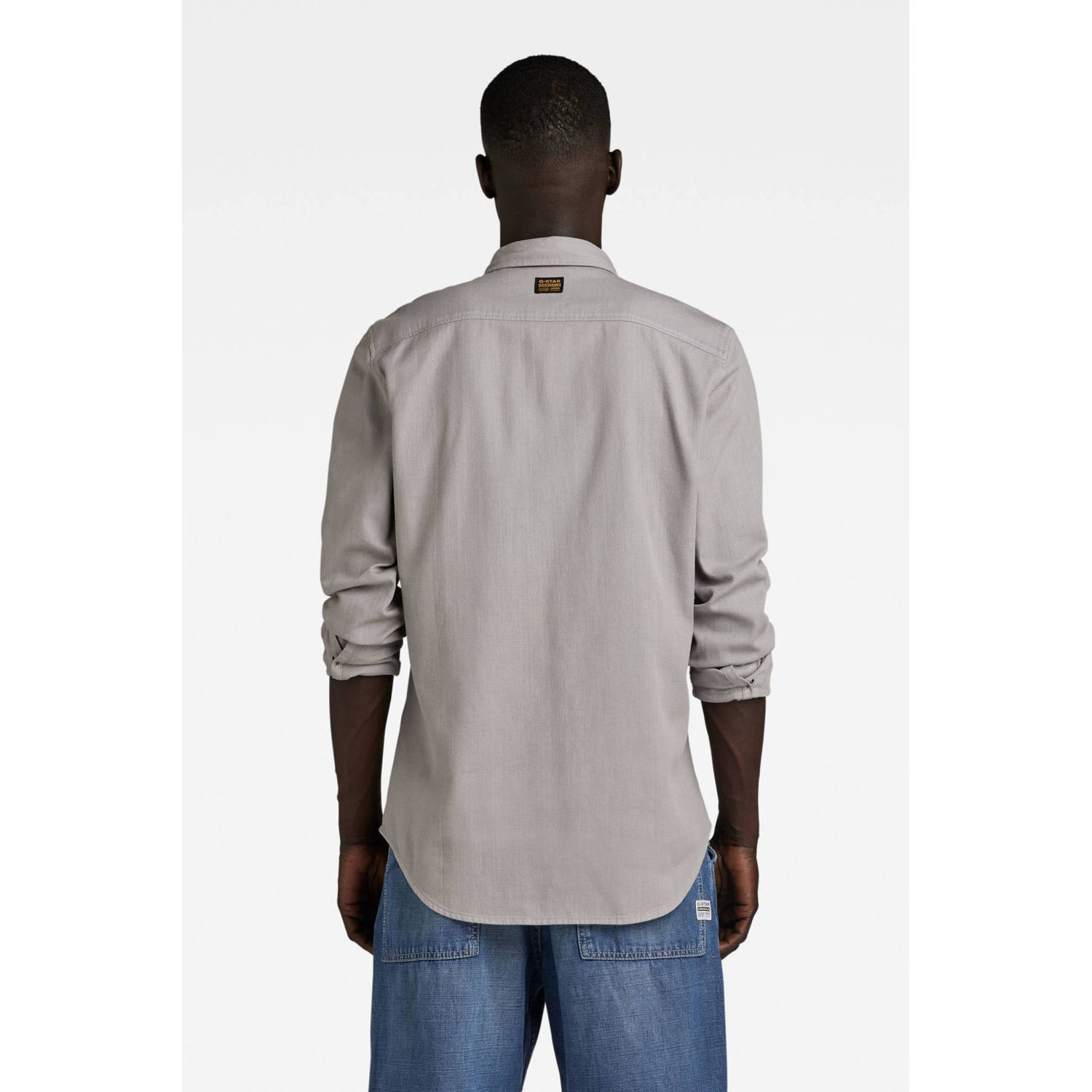 G-STAR slim fit overhemd grey alloy