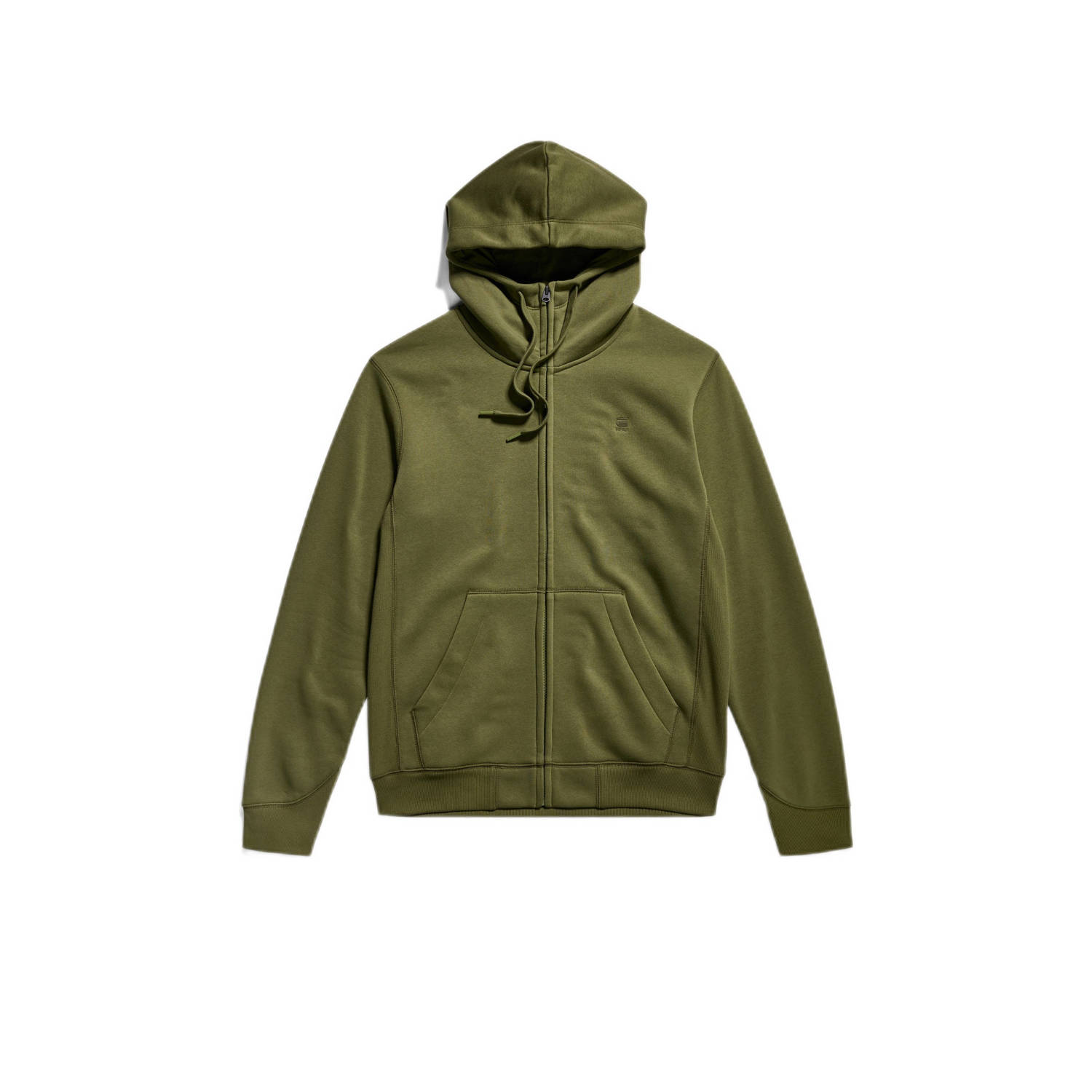 G-Star RAW Premium Core Hoodie Met Rits Groen Heren