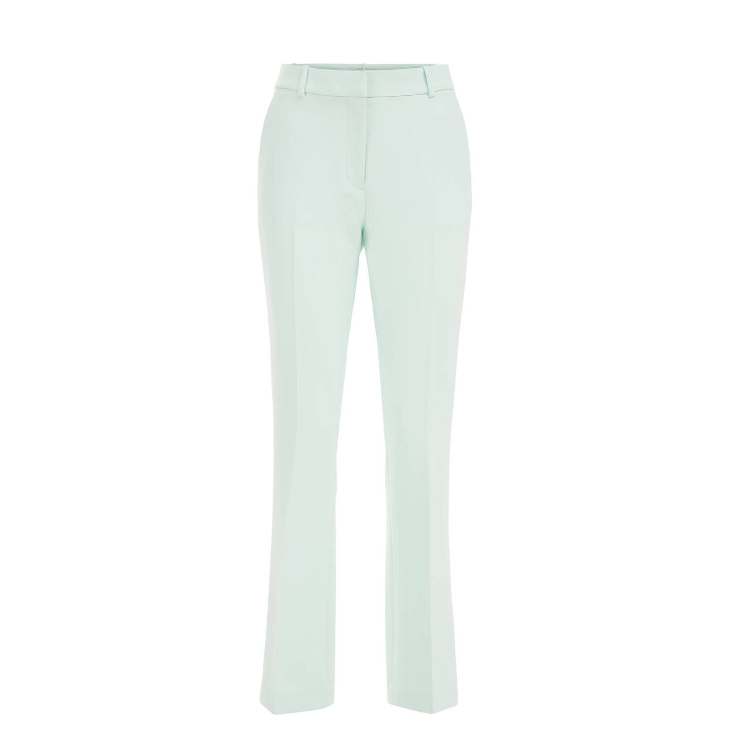 WE Fashion straight fit pantalon lichtblauw