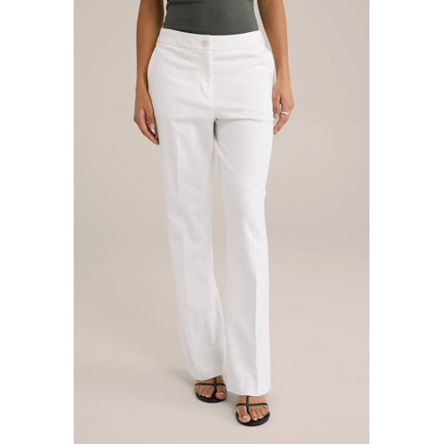WE Fashion flared pantalon wit afbeelding