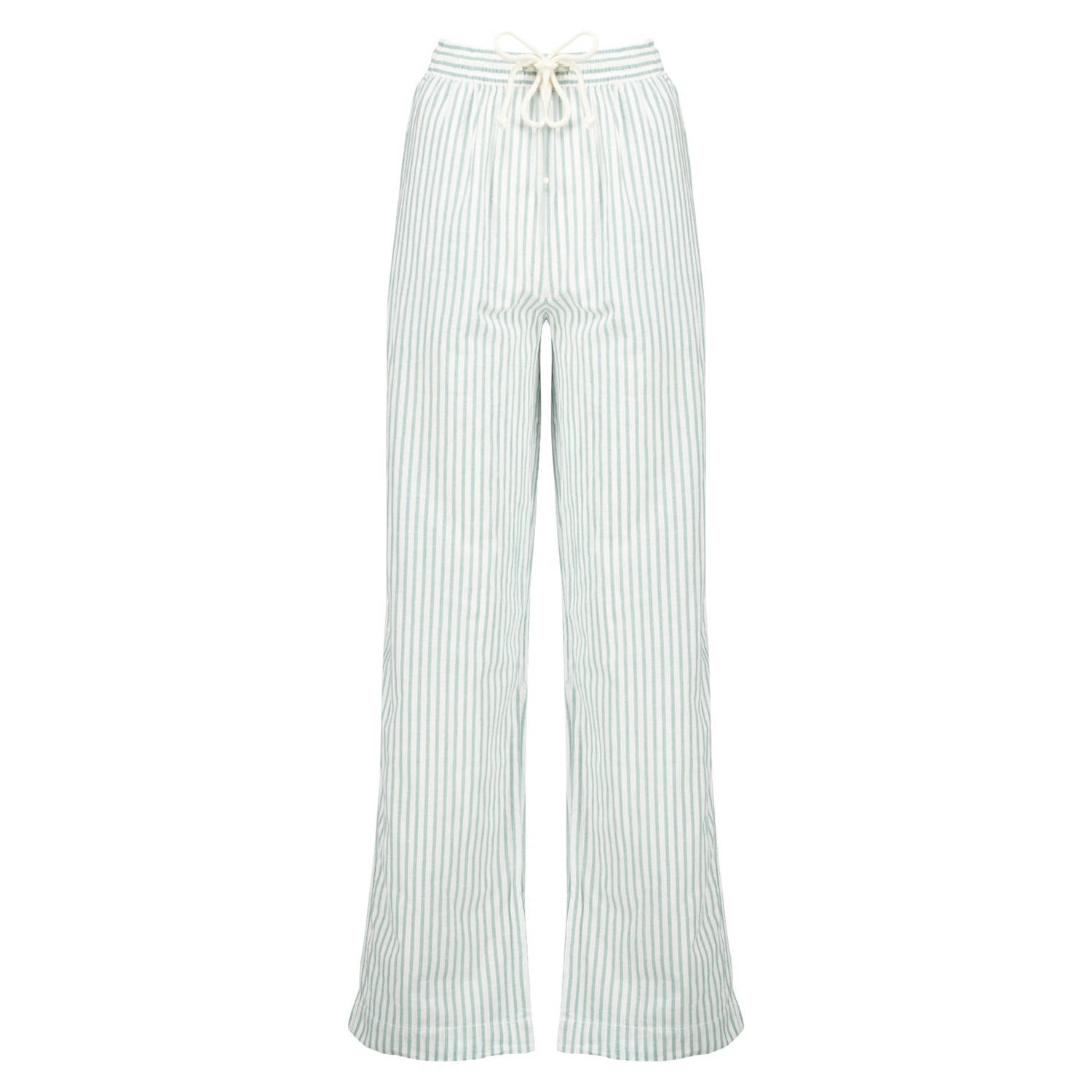 America Today pyjamabroek Loyce wit lichtblauw