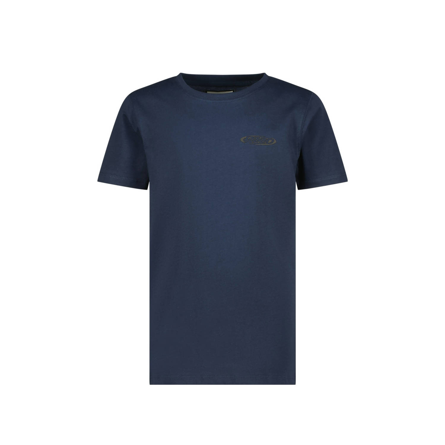 Raizzed T-shirt Helix met logo donkerblauw Jongens Katoen Ronde hals Logo 128