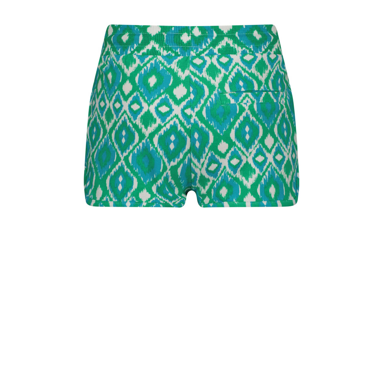 Raizzed casual short Auston met all over print zeegroen ecru