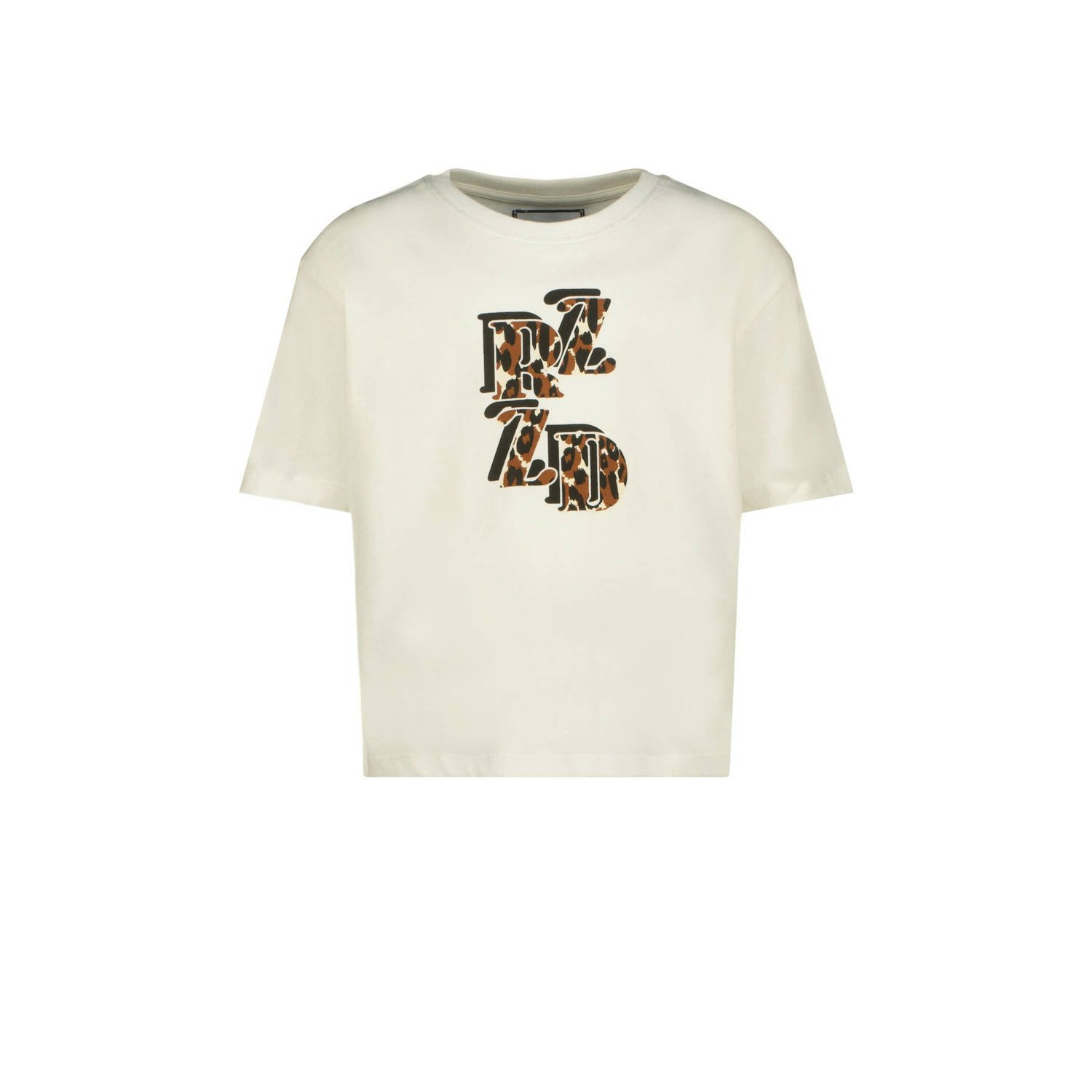 Raizzed T-shirt Faya met printopdruk wit Meisjes Katoen Ronde hals Printopdruk 128