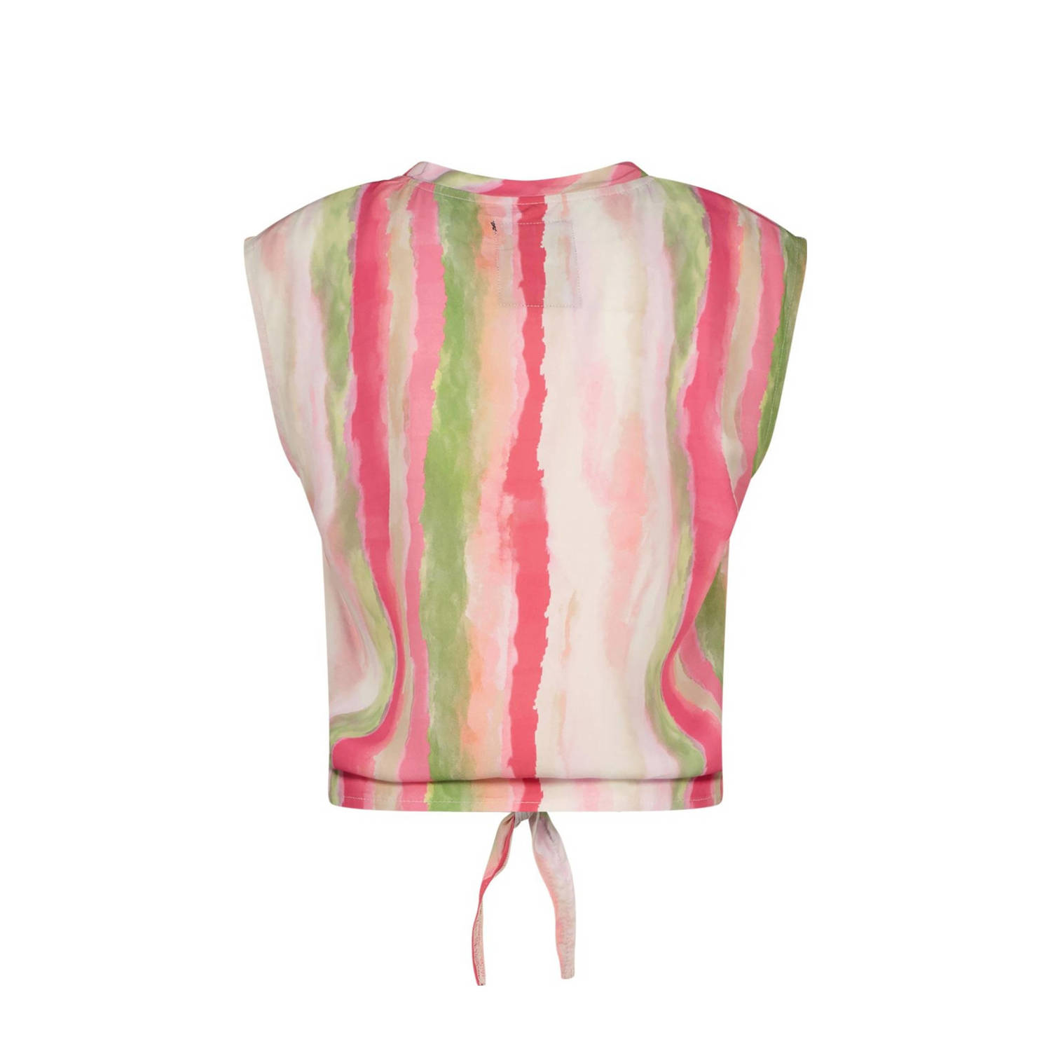 Raizzed T-shirt Helsa roze wit groen