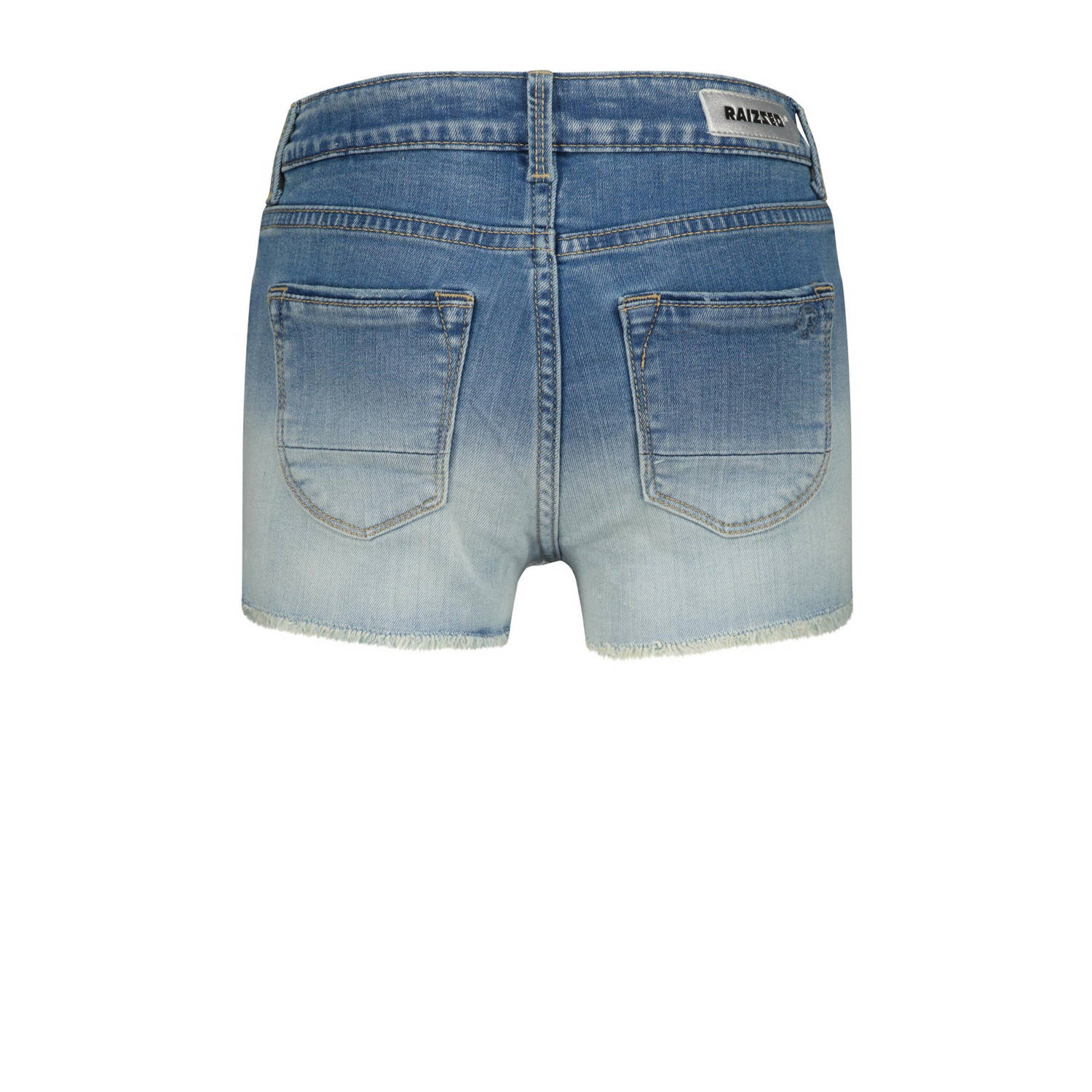 Raizzed dip-dye denim short Louisiana Crafted mid blue stone