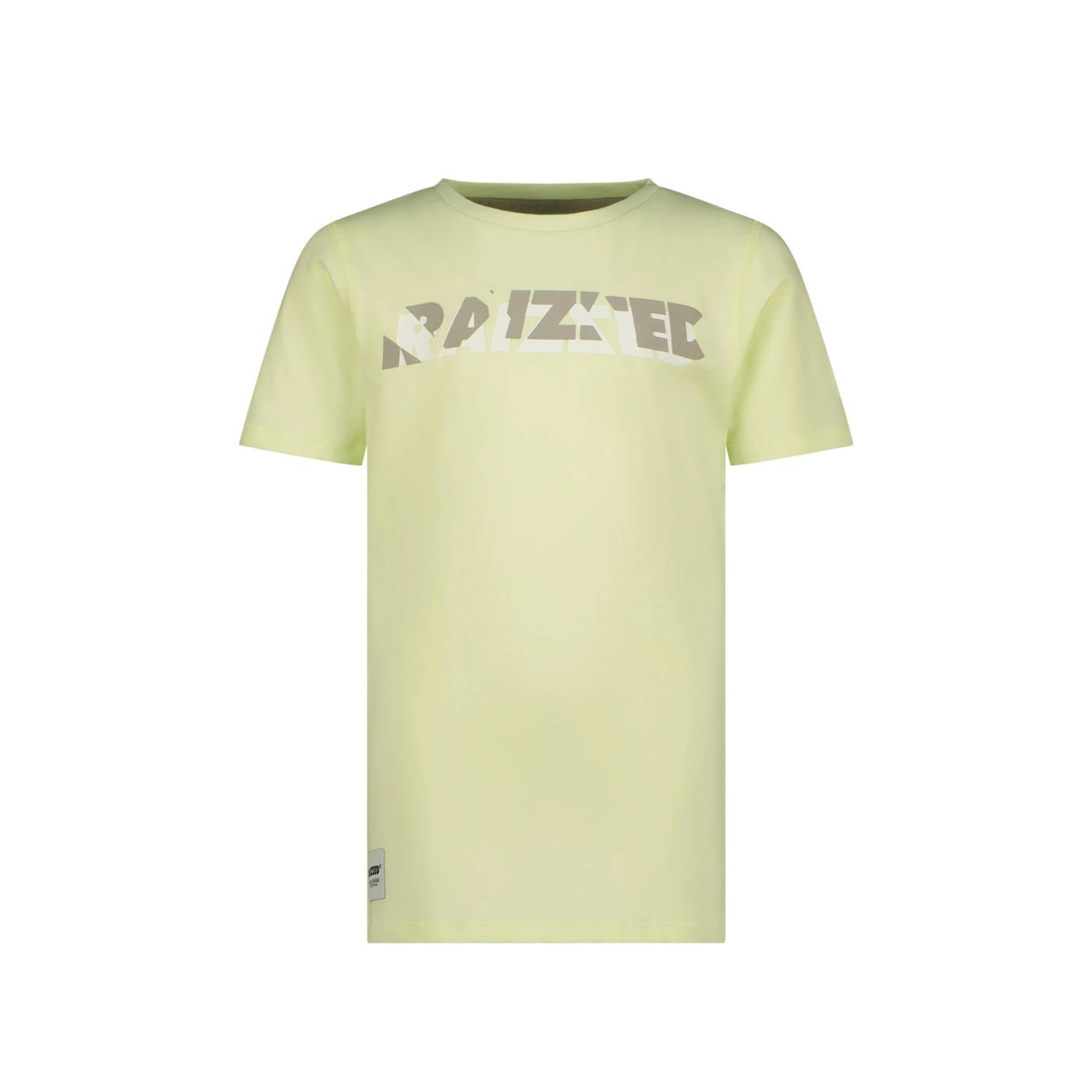 Raizzed T-shirt Augsburg met logo lichtgeel