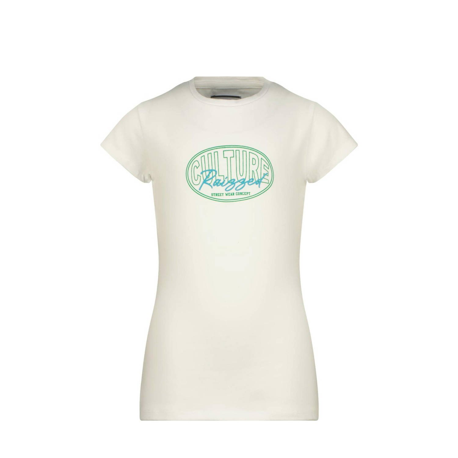 Raizzed T-shirt Mayra met printopdruk wit Meisjes Katoen Ronde hals Printopdruk 128