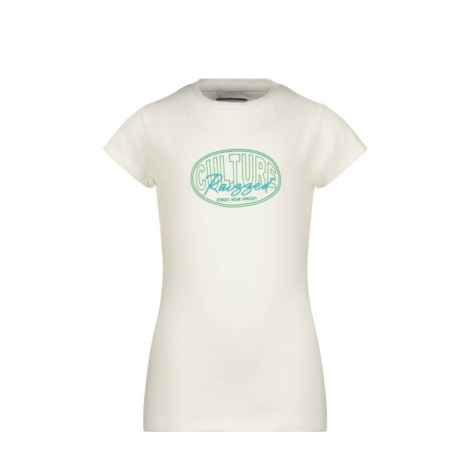 Raizzed T-shirt Mayra met printopdruk wit Meisjes Katoen Ronde hals Printopdruk 128