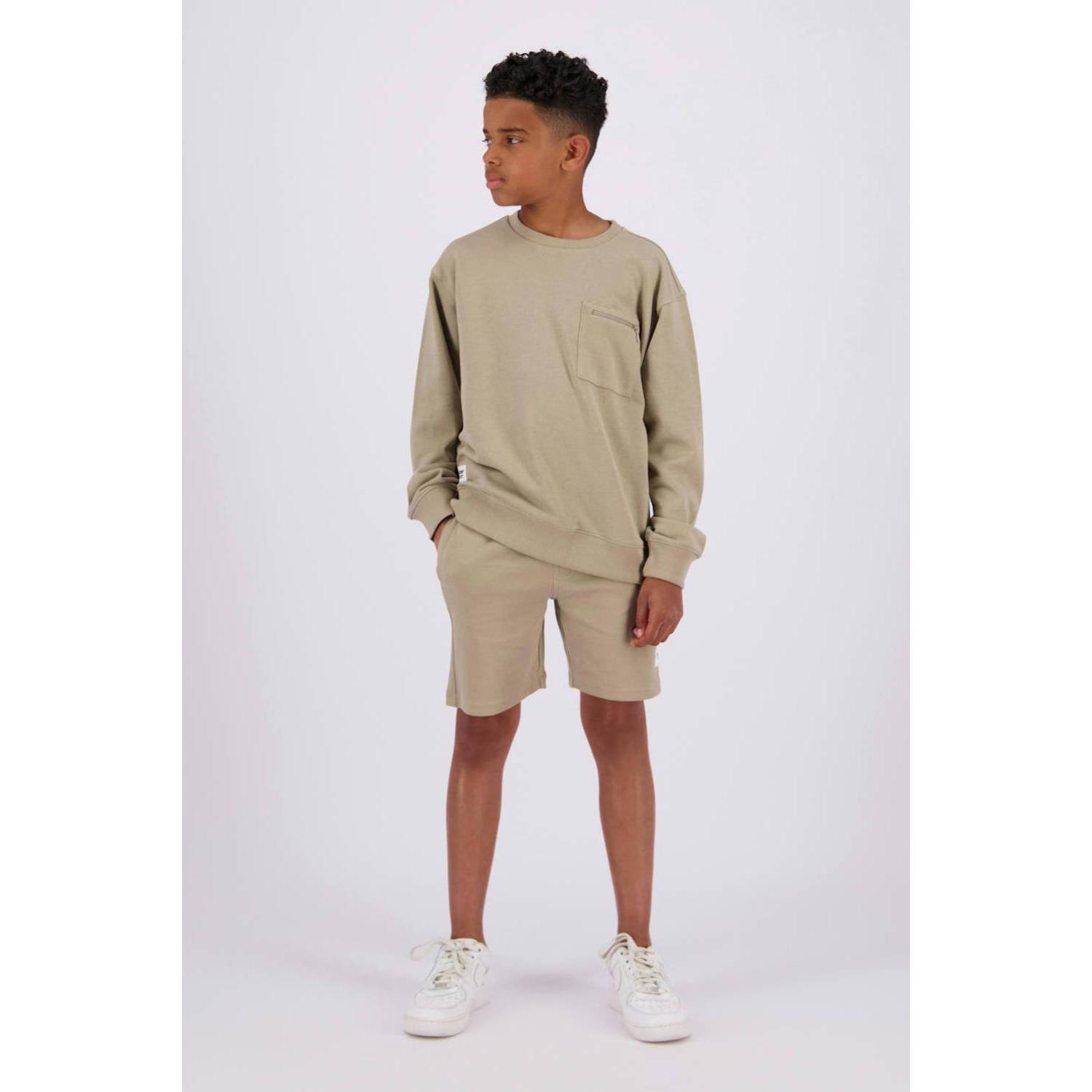 Raizzed sweatshort Rennes zand Korte broek Beige Effen 140