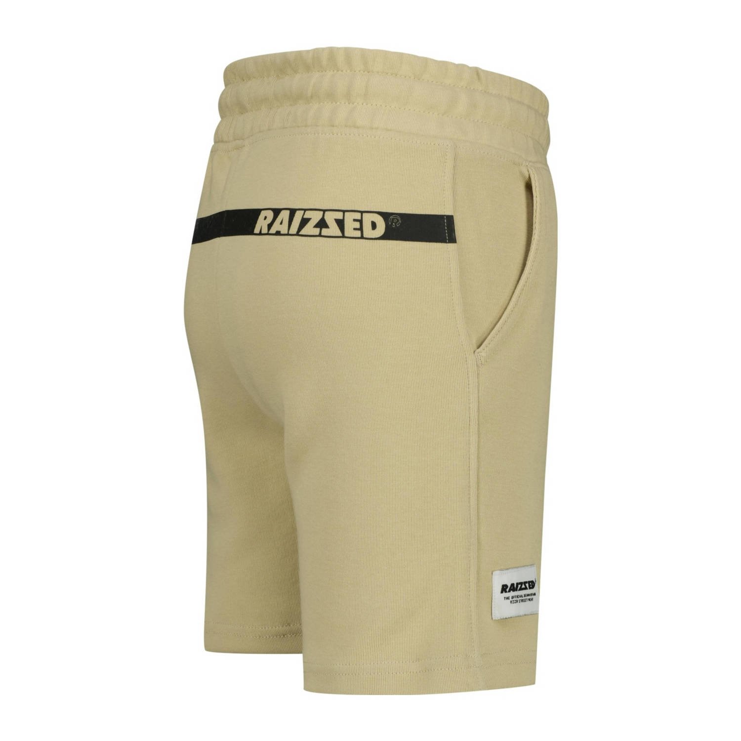 Raizzed sweatshort Rosh met logo lichtzand