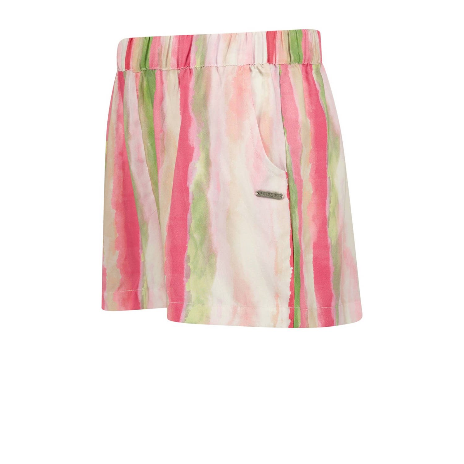 Raizzed casual short Rosa roze wit groen