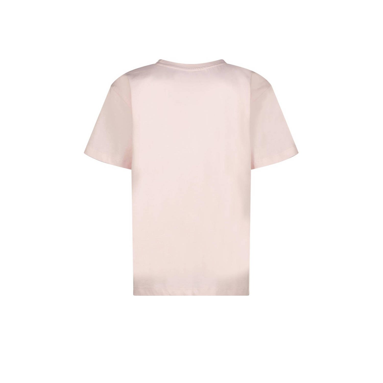 Raizzed T-shirt Hush met printopdruk roze wit