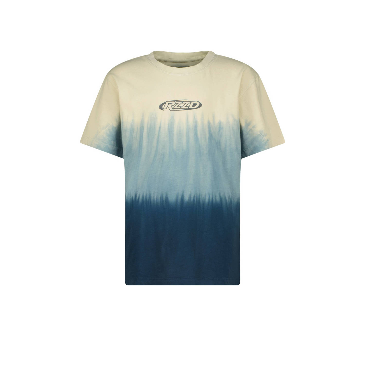 Raizzed tie-dye T-shirt Haven donkerblauw lichtblauw ijsblauw Jongens Katoen Ronde hals 140