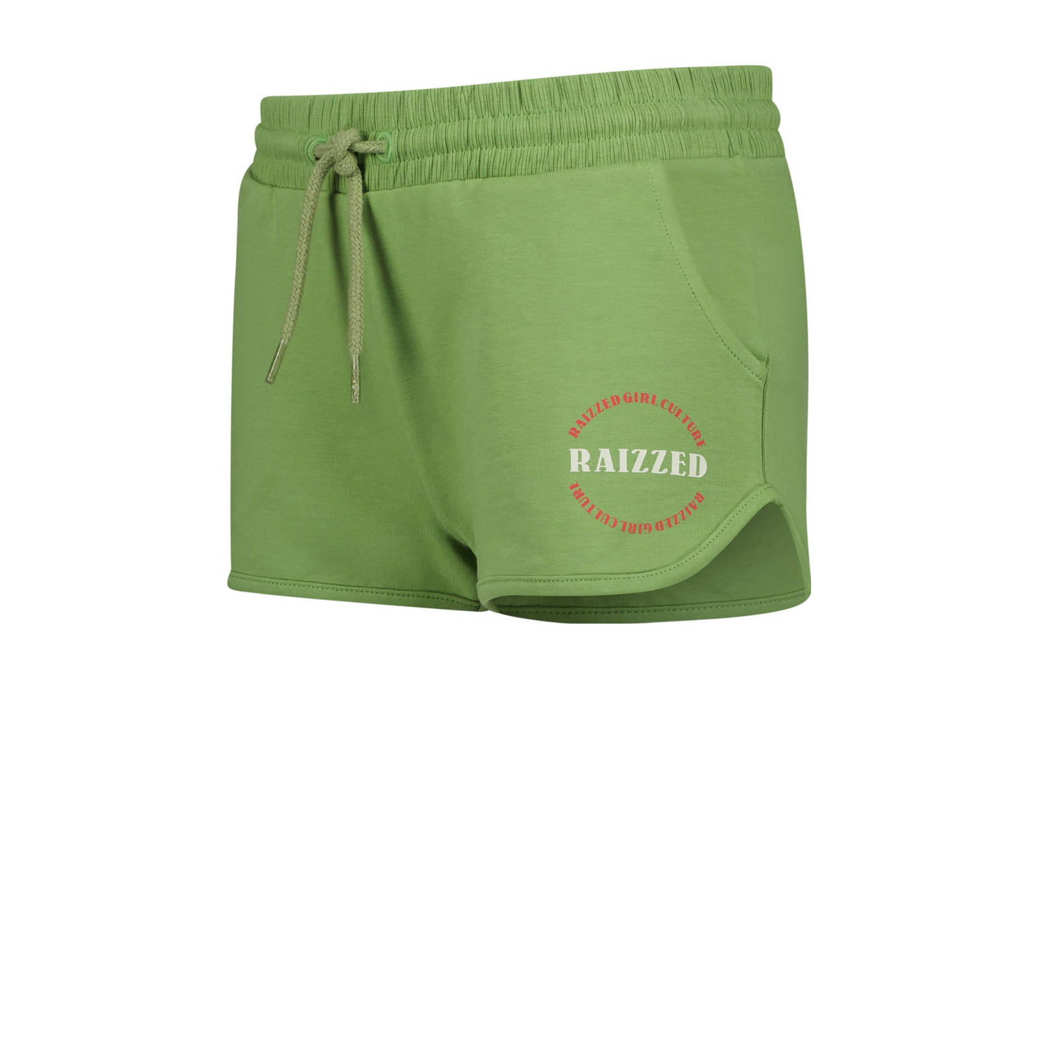 Raizzed sweatshort Auston met printopdruk appelgroen