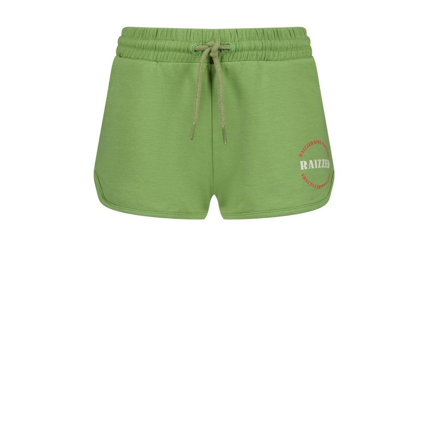 Raizzed sweatshort Auston met printopdruk appelgroen