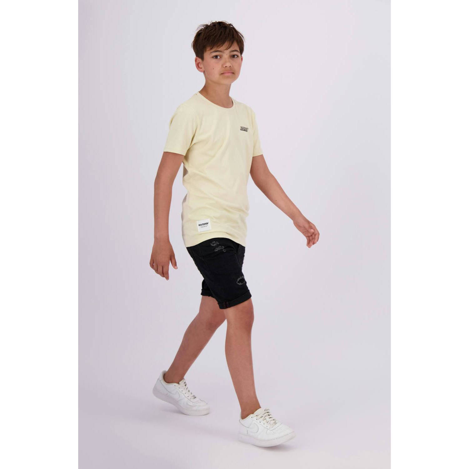 Raizzed T-shirt Beckley met printopdruk beige