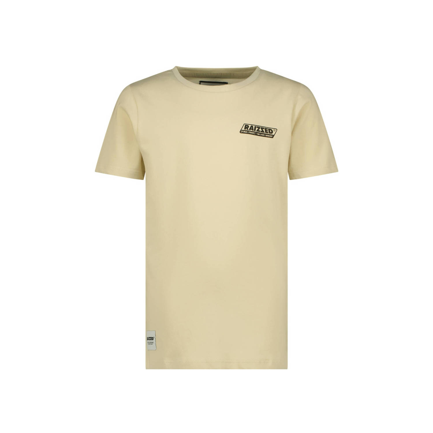 Raizzed T-shirt Beckley met printopdruk beige