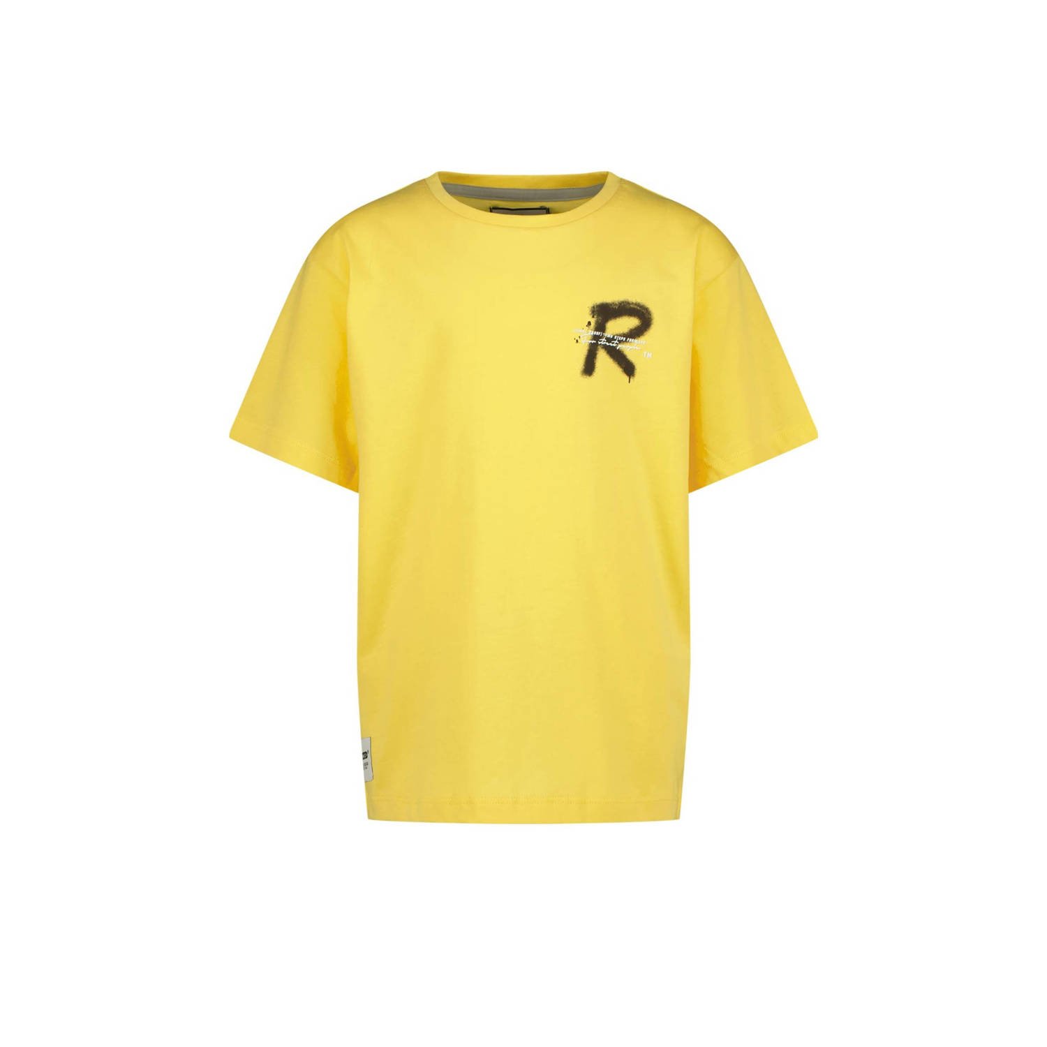 Raizzed T-shirt Halston met printopdruk geel Jongens Katoen Ronde hals 140