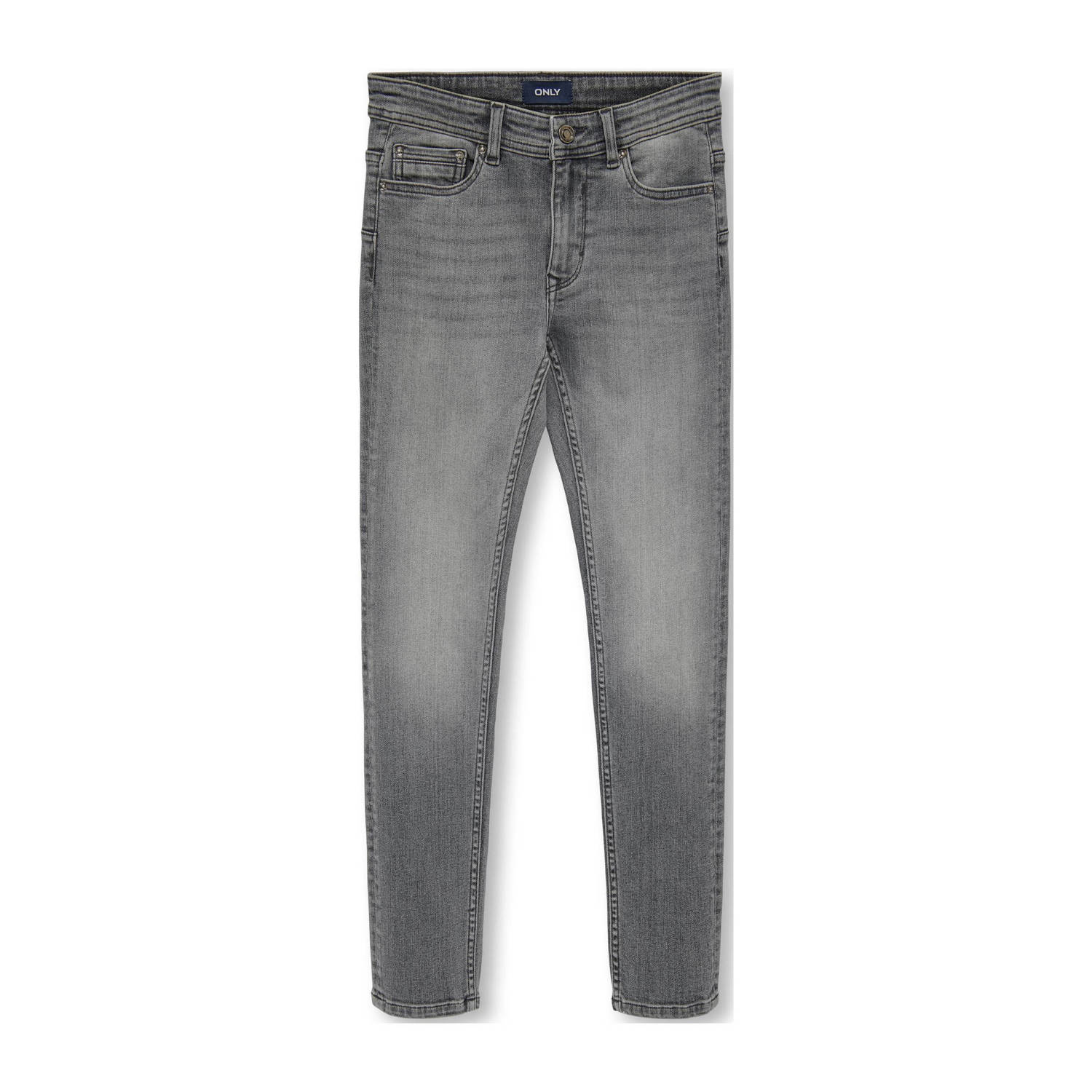 Only KIDS BOY tapered fit jeans KOBDRAPER grijs Jongens Stretchdenim Effen 128