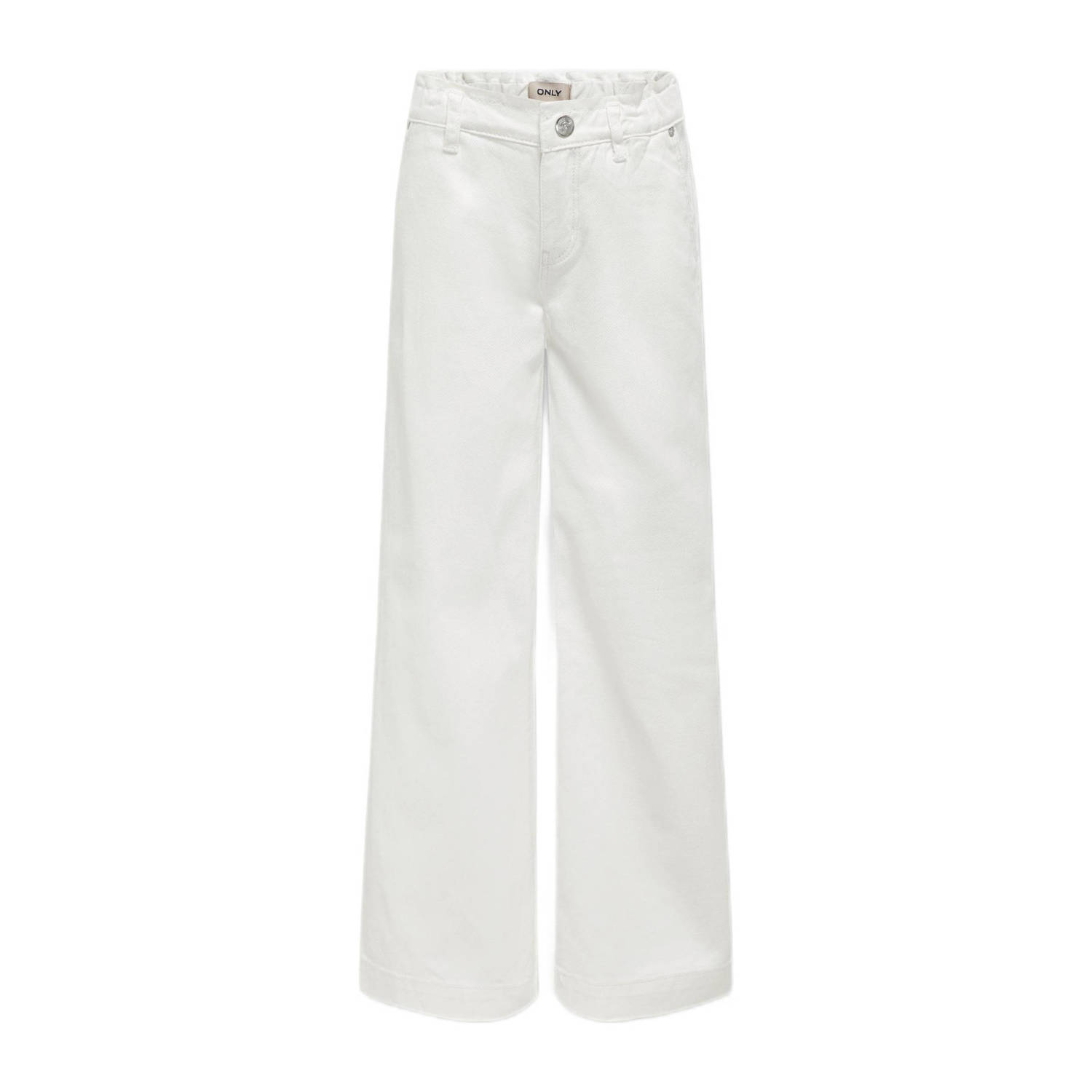 Only KIDS GIRL wide leg jeans KOGCOMET wit Meisjes Katoen Effen 116