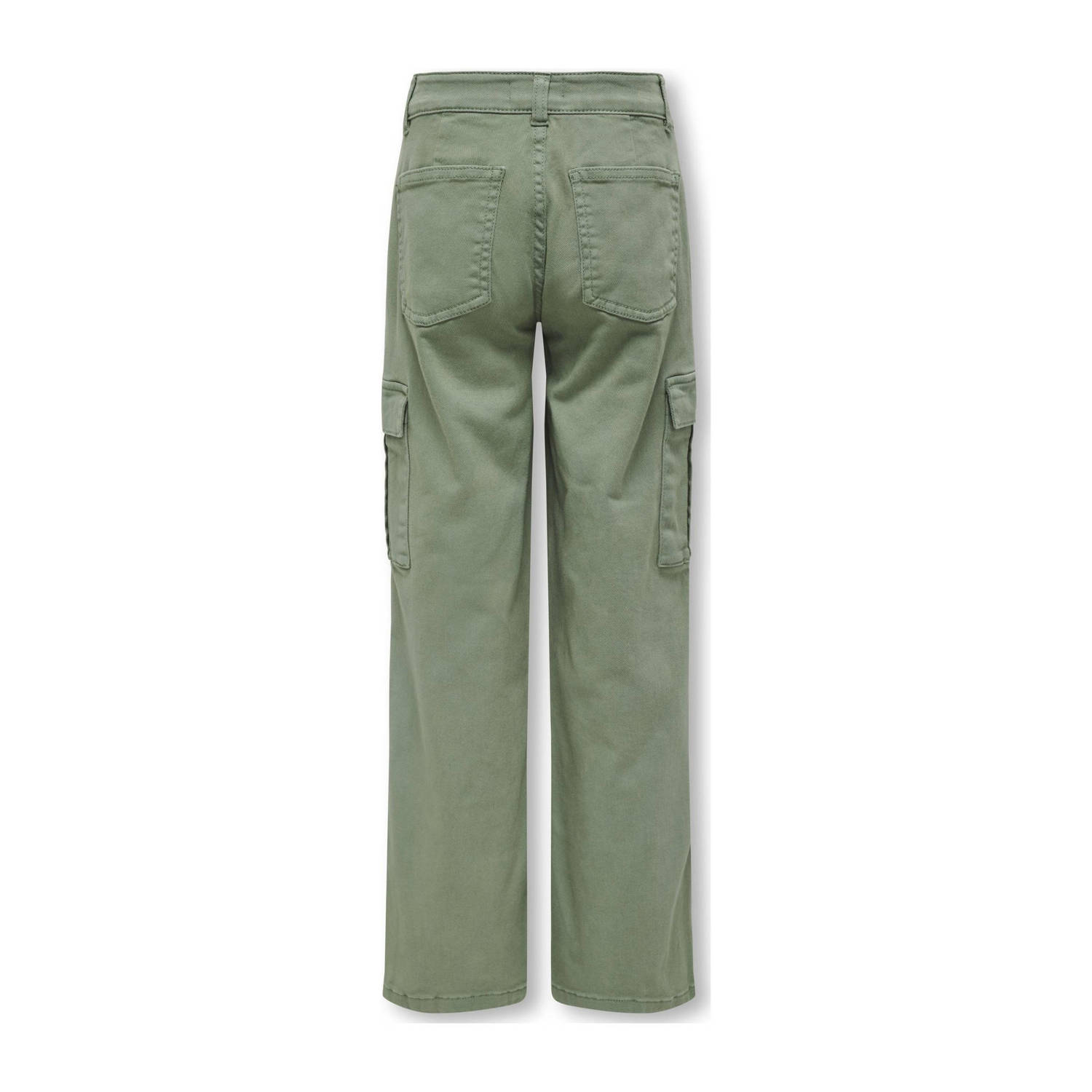 ONLY KIDS GIRL straight fit cargobroek KOGYARROW-VOX zachtgroen