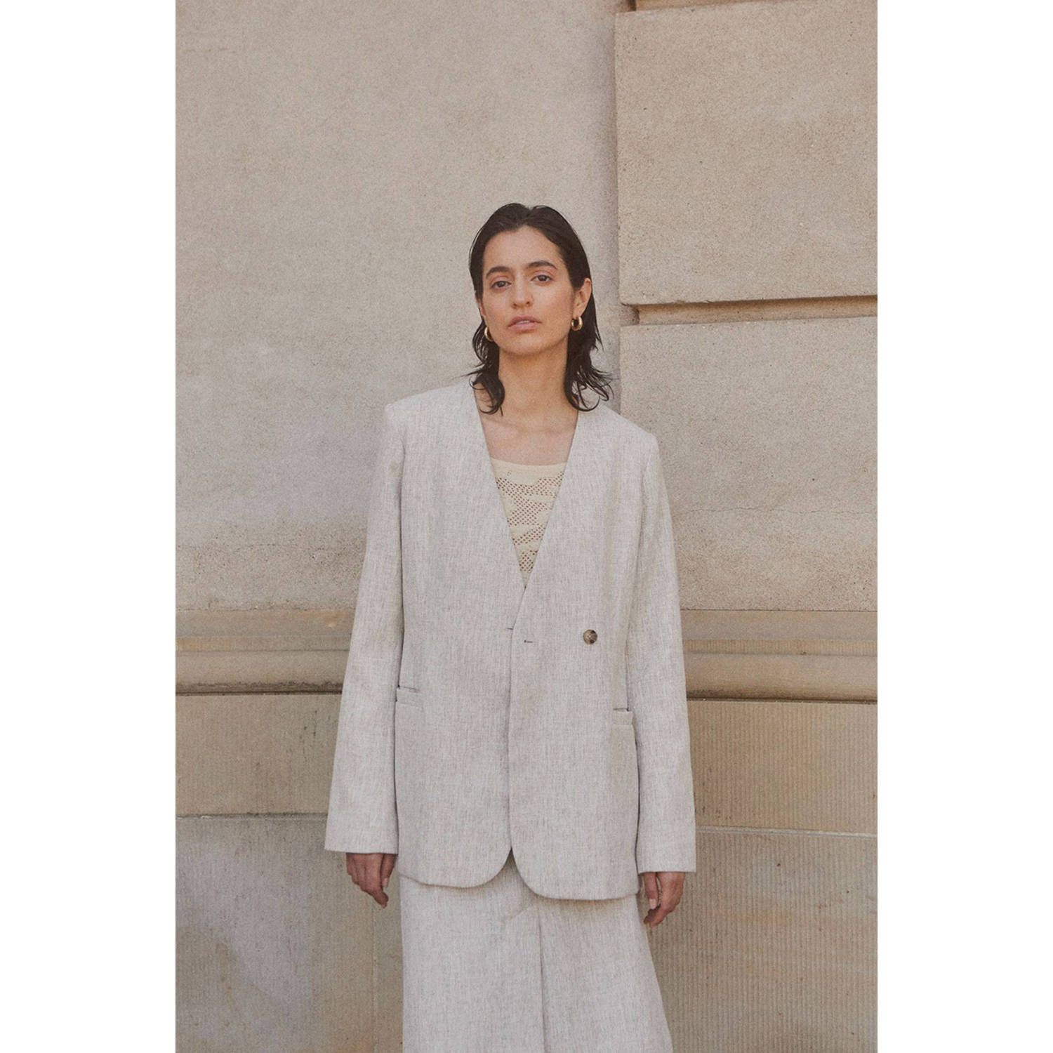 Modström oversized blazer Haley zand