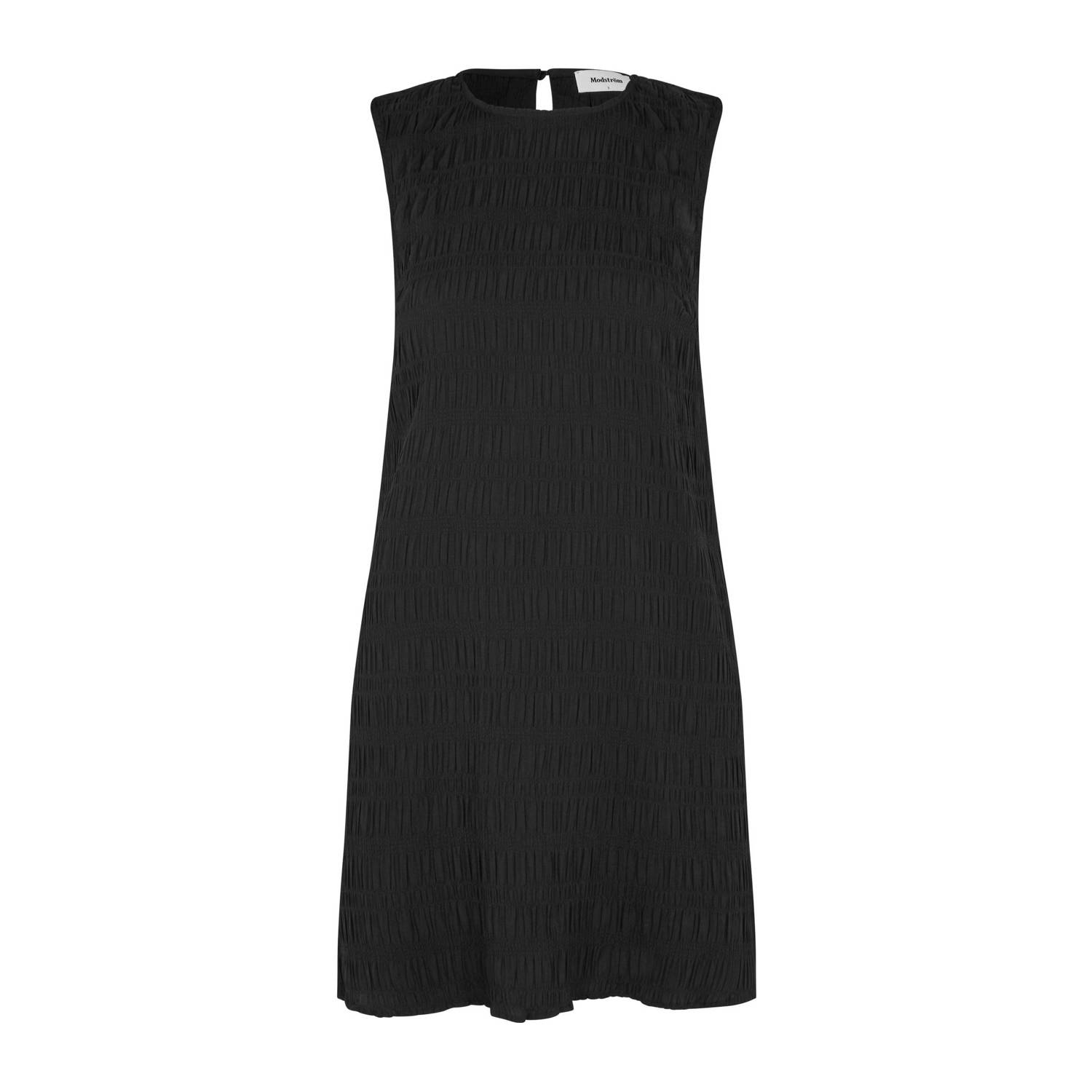 Modström Zwarte Gestructureerde Zomerjurk Hamson Black Dames