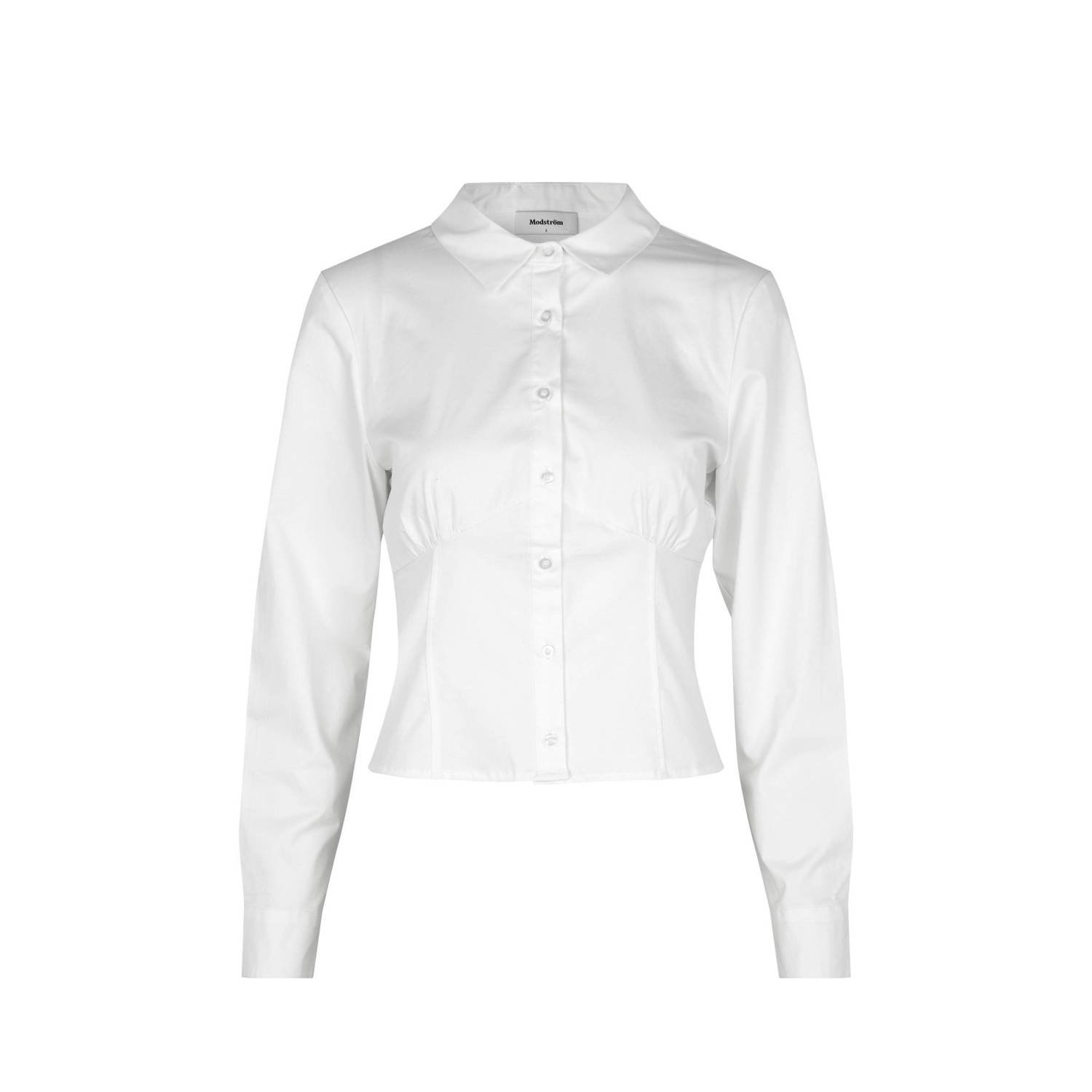 Modström Lange Mouw Top met HarrisonMD Shirt White Dames