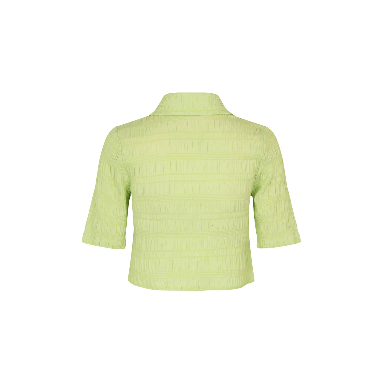 Modström blouse Hamson met textuur limegroen