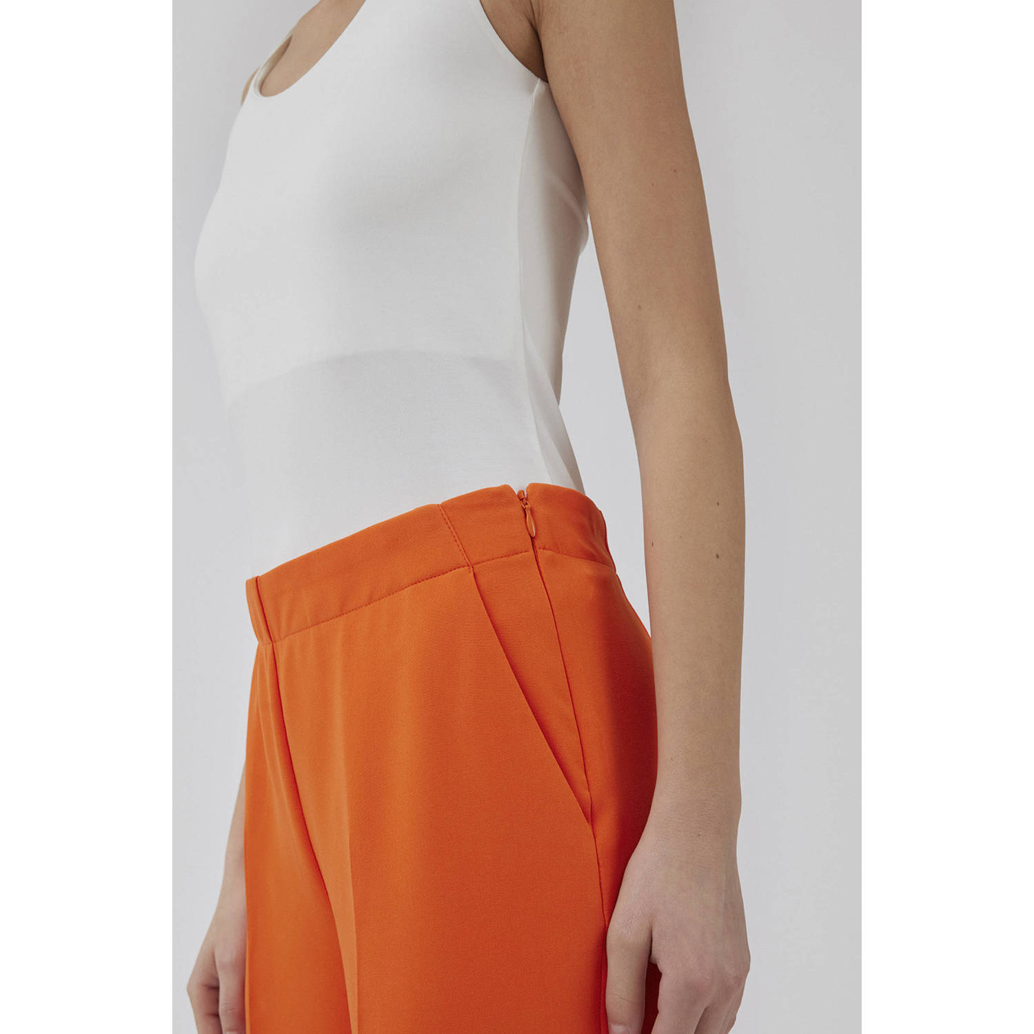 Modström top Hima van polyester wit