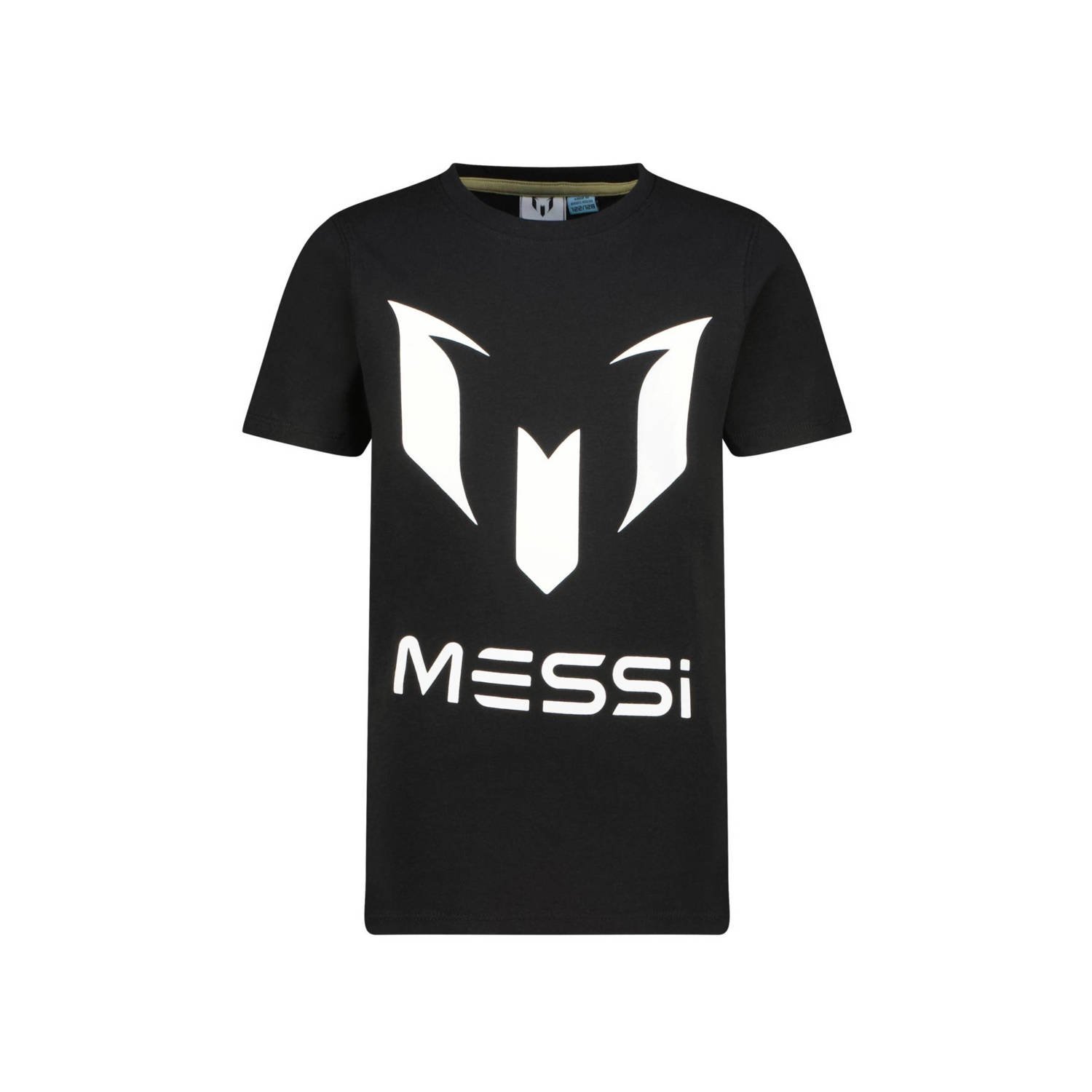 VINGINO x Messi T-shirt Hogo met printopdruk zwart Jongens Katoen Ronde hals 116