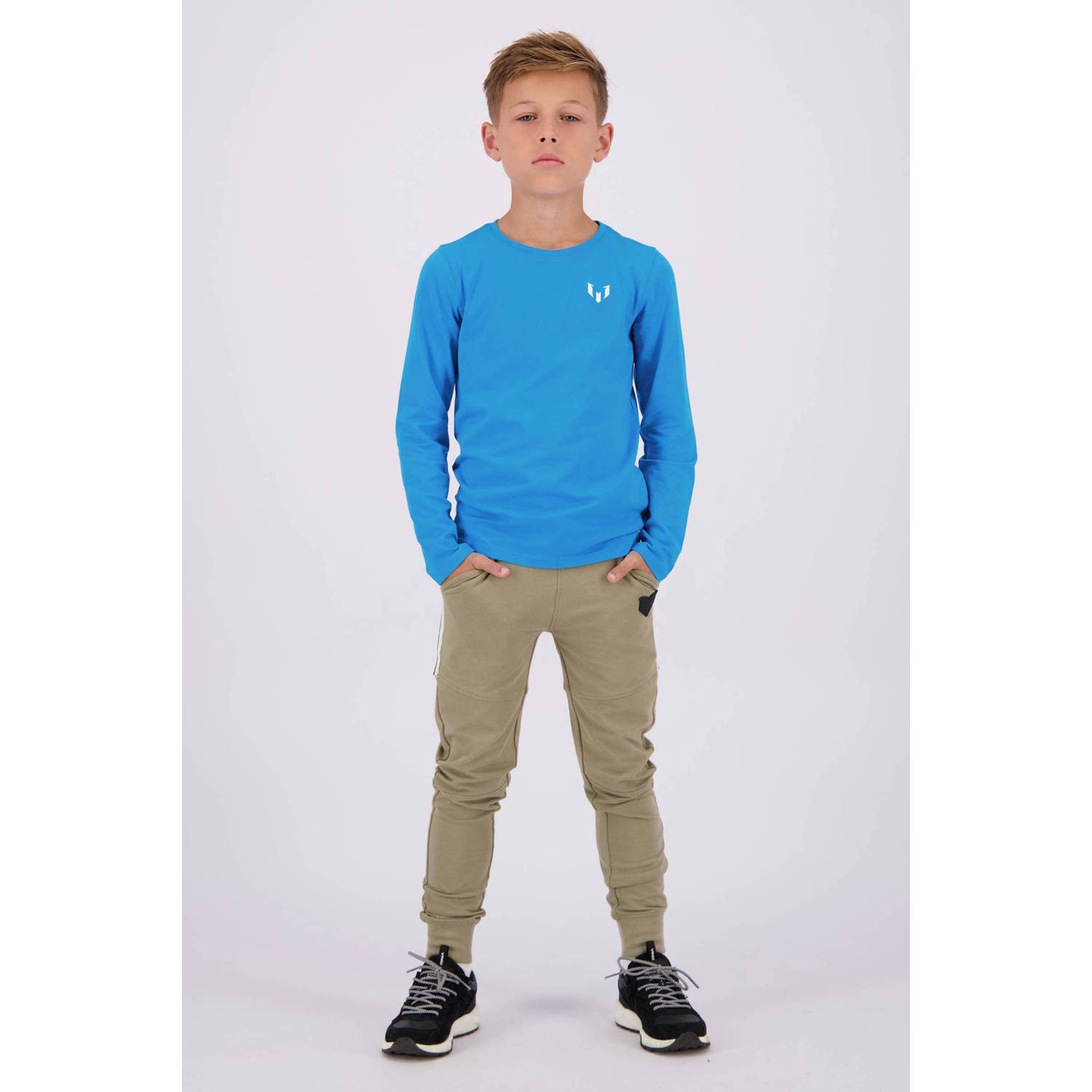 VINGINO x Messi longsleeve Juan met backprint blauw Jongens Sweat Ronde hals 158 164