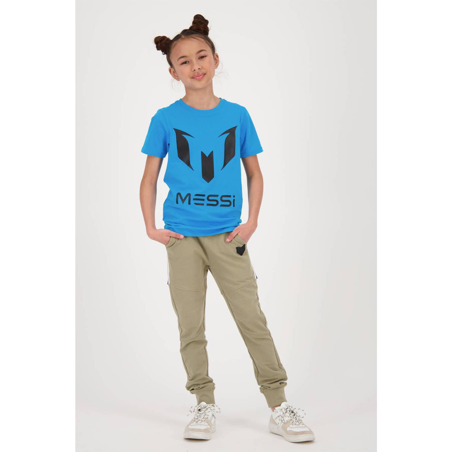 VINGINO x Messi T-shirt Hogo met printopdruk blauw Jongens Katoen Ronde hals 104