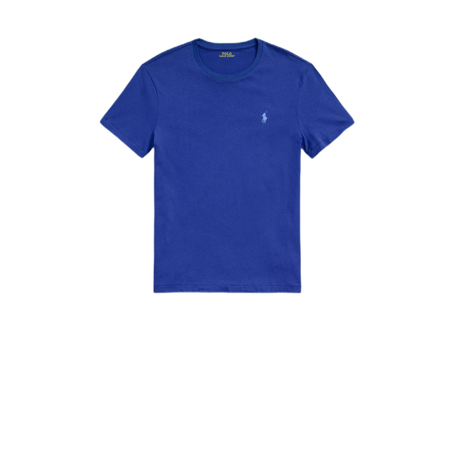 Polo Ralph Lauren Blauwe Crewneck T-shirt met Geborduurde Pony Blue Heren
