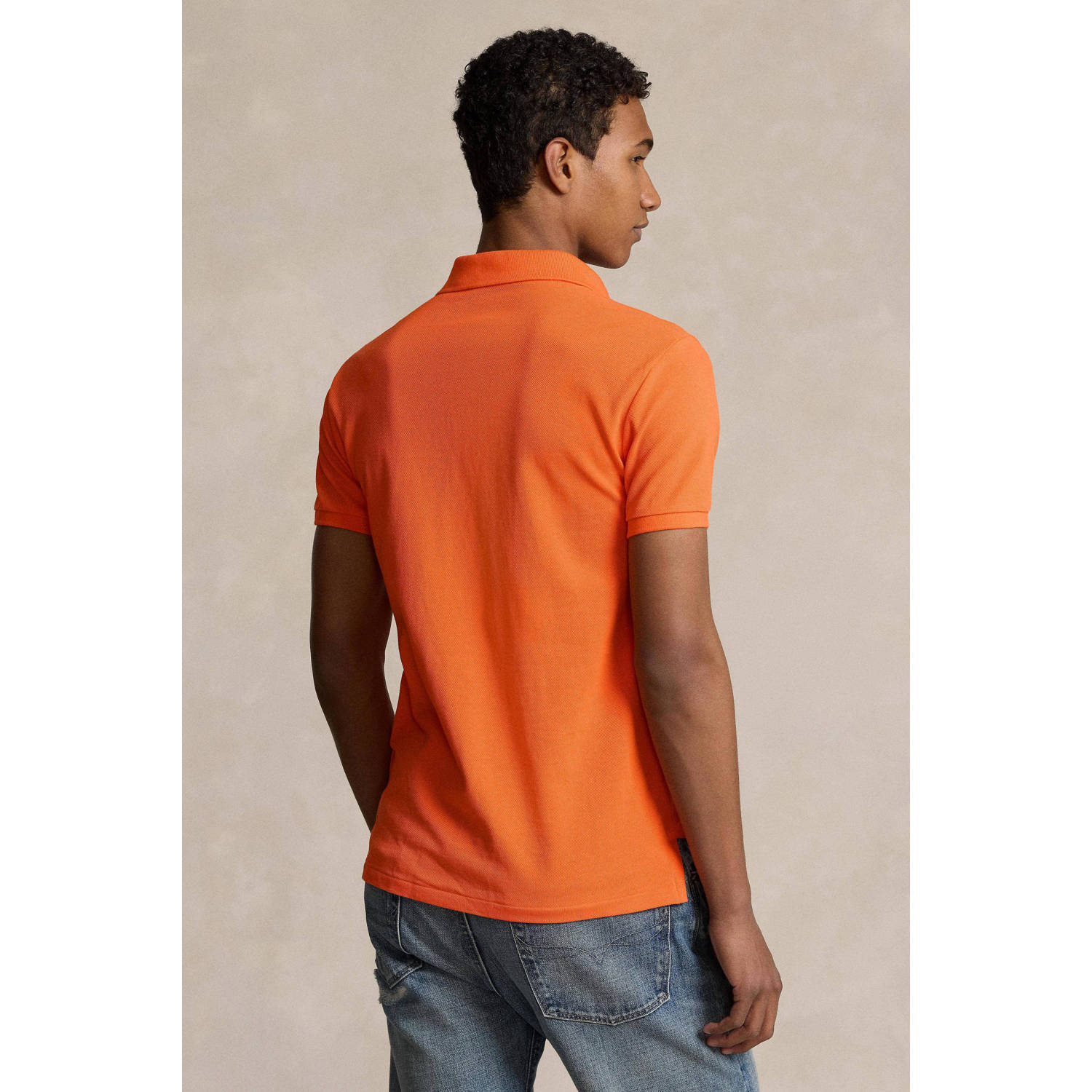 POLO Ralph Lauren slim fit polo met logo oranje